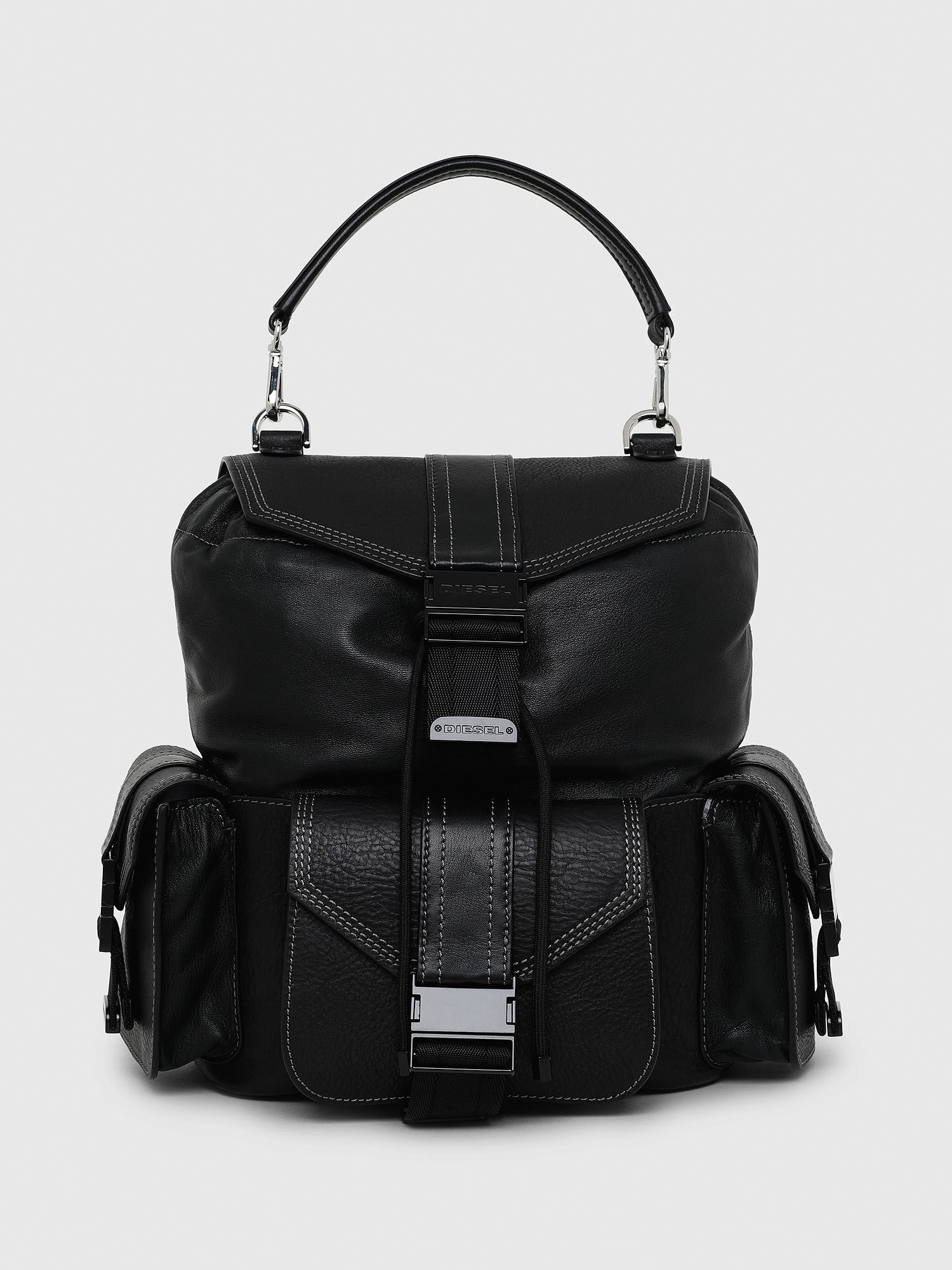 Diesel - MISS-MATCH BACKPACK, Opaque Black - Image 1