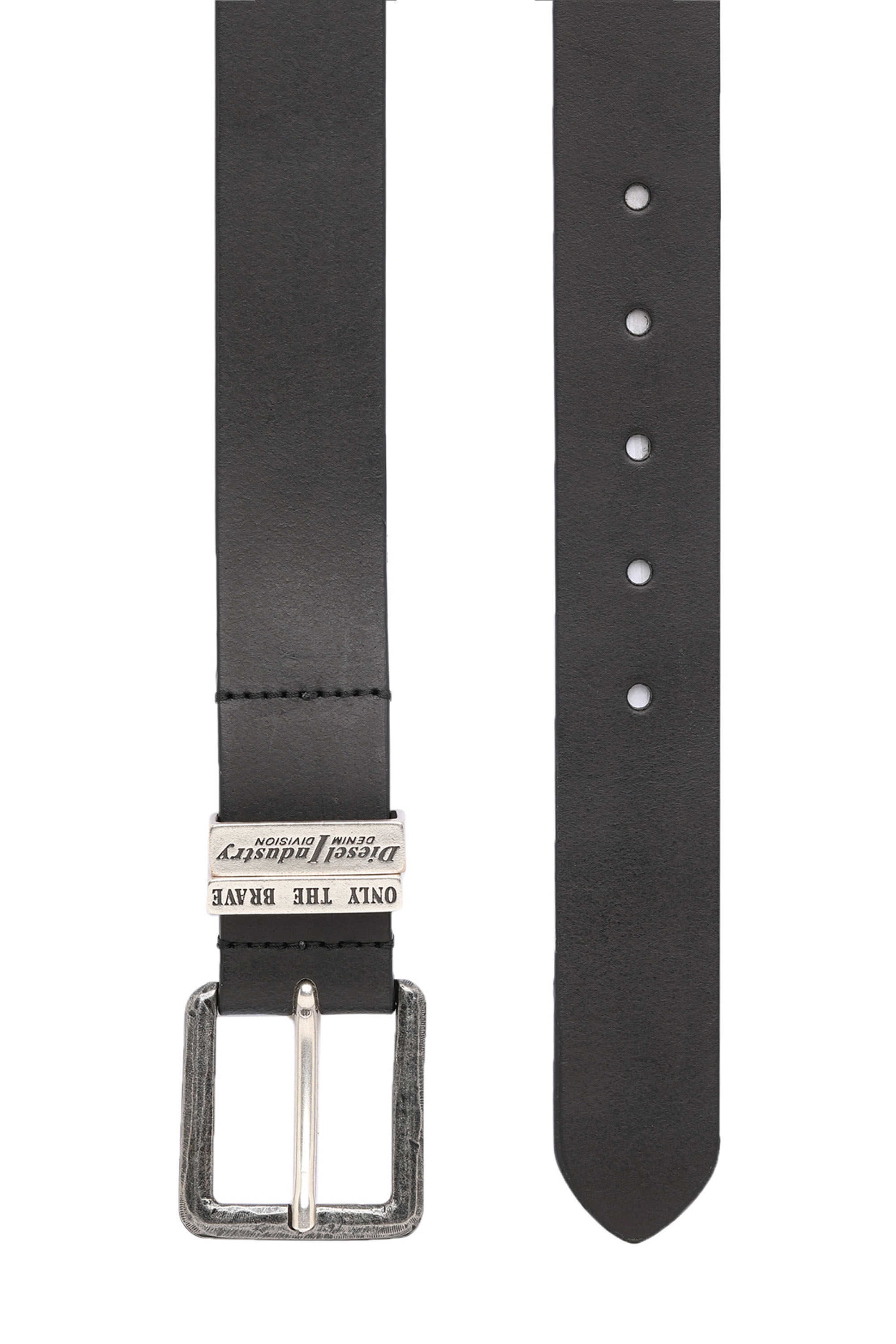 B-GUARANTEE-A Man: Leather belt with burnished hardware | Diesel