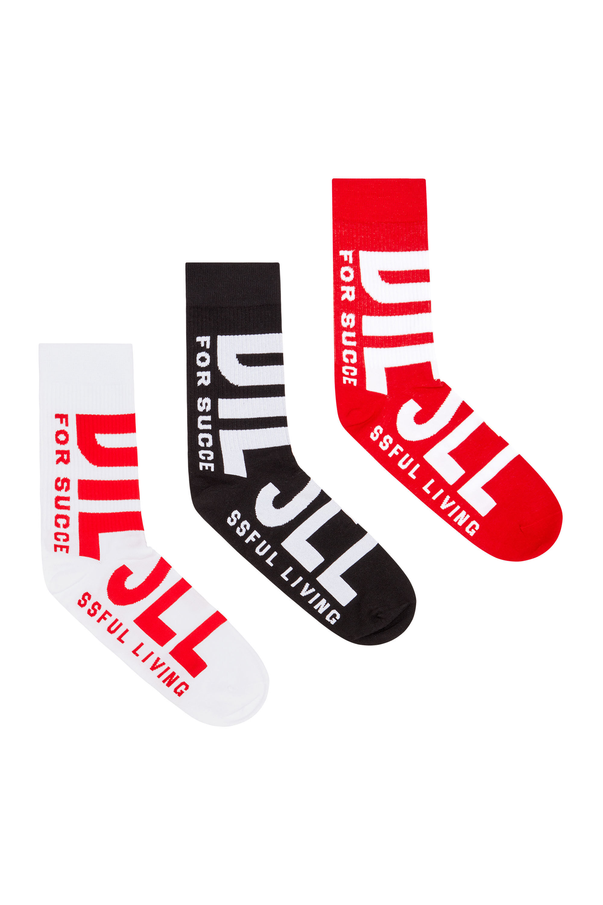 Men's 3-pack of maxi logo socks | Multicolor | Diesel