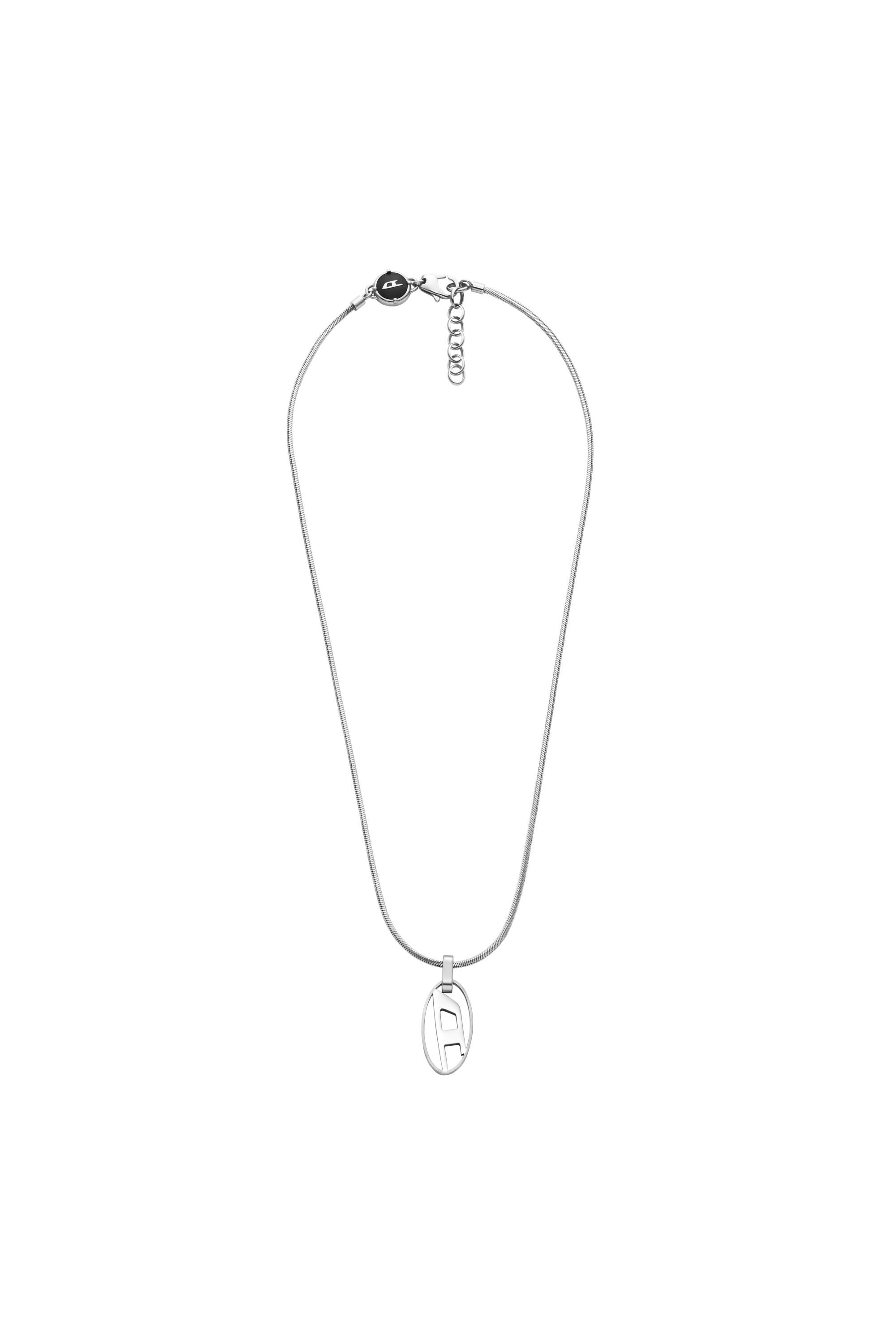 Diesel - DX1342, Collar con colgante en acero inoxidable Unisex in Plateado - 1