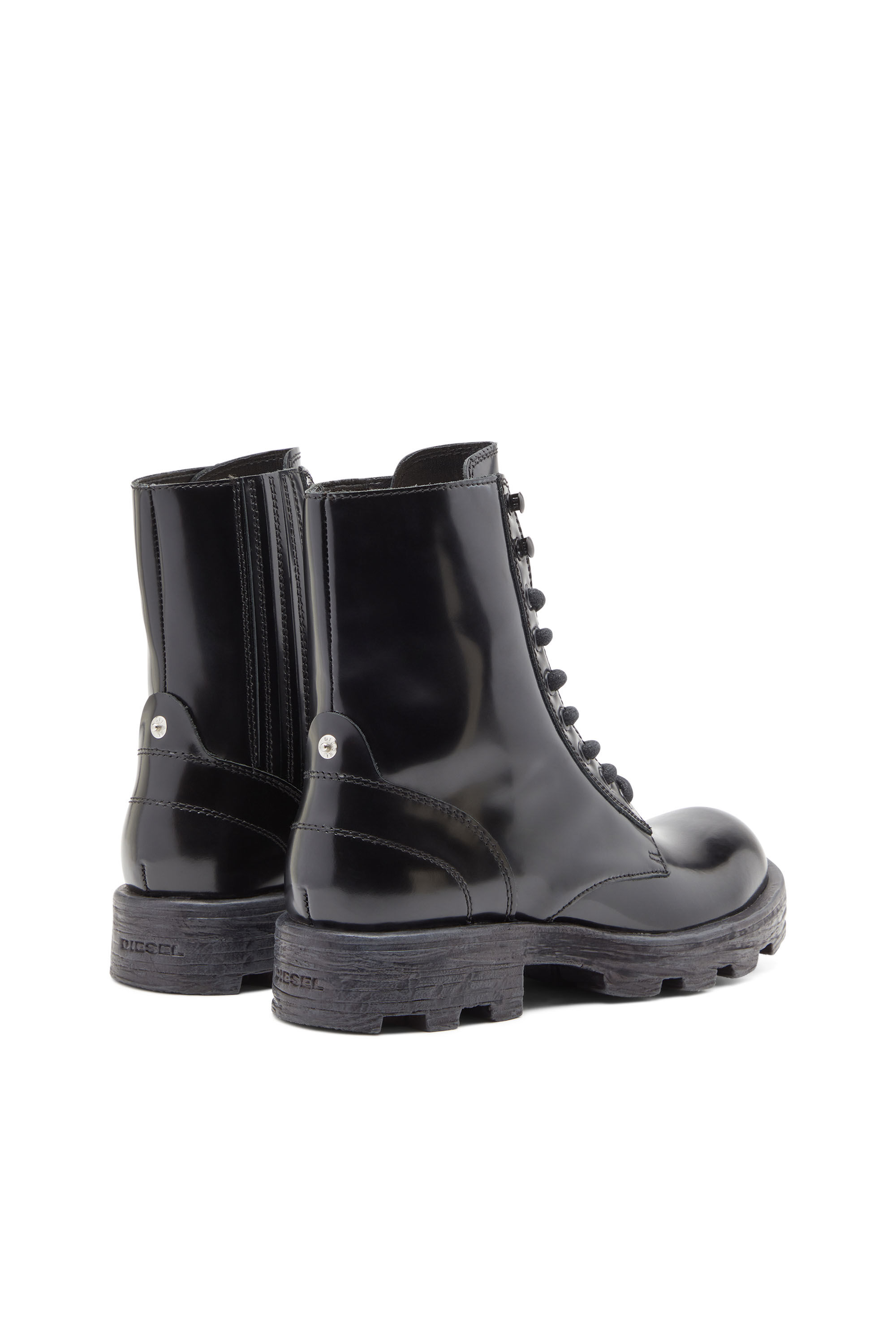 Men's D-Hammer-Leather boots with oval D toe guard | Black