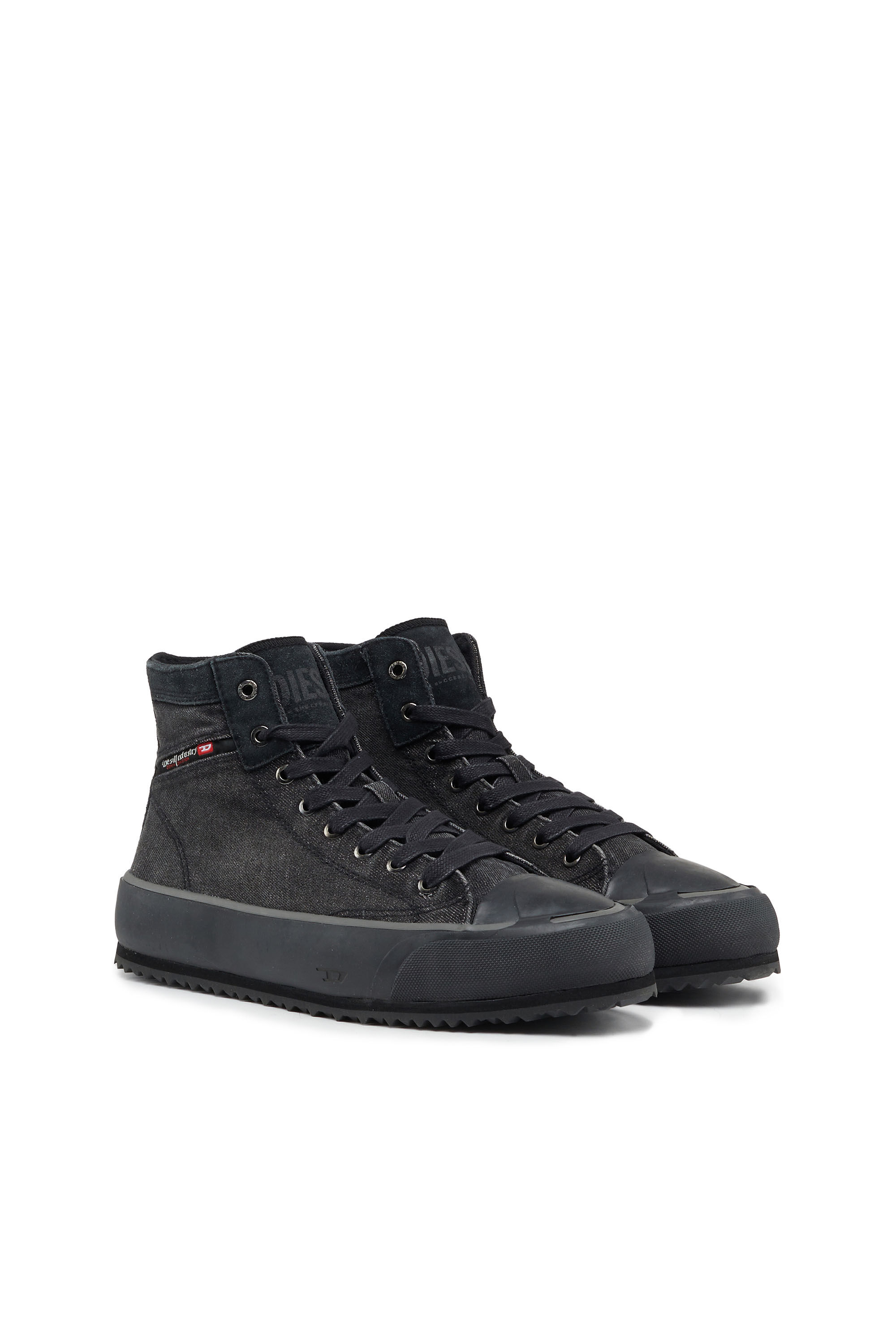 商品画像：S-PRINCIPIA MID Man: High-top sneakers in denim with flag 5