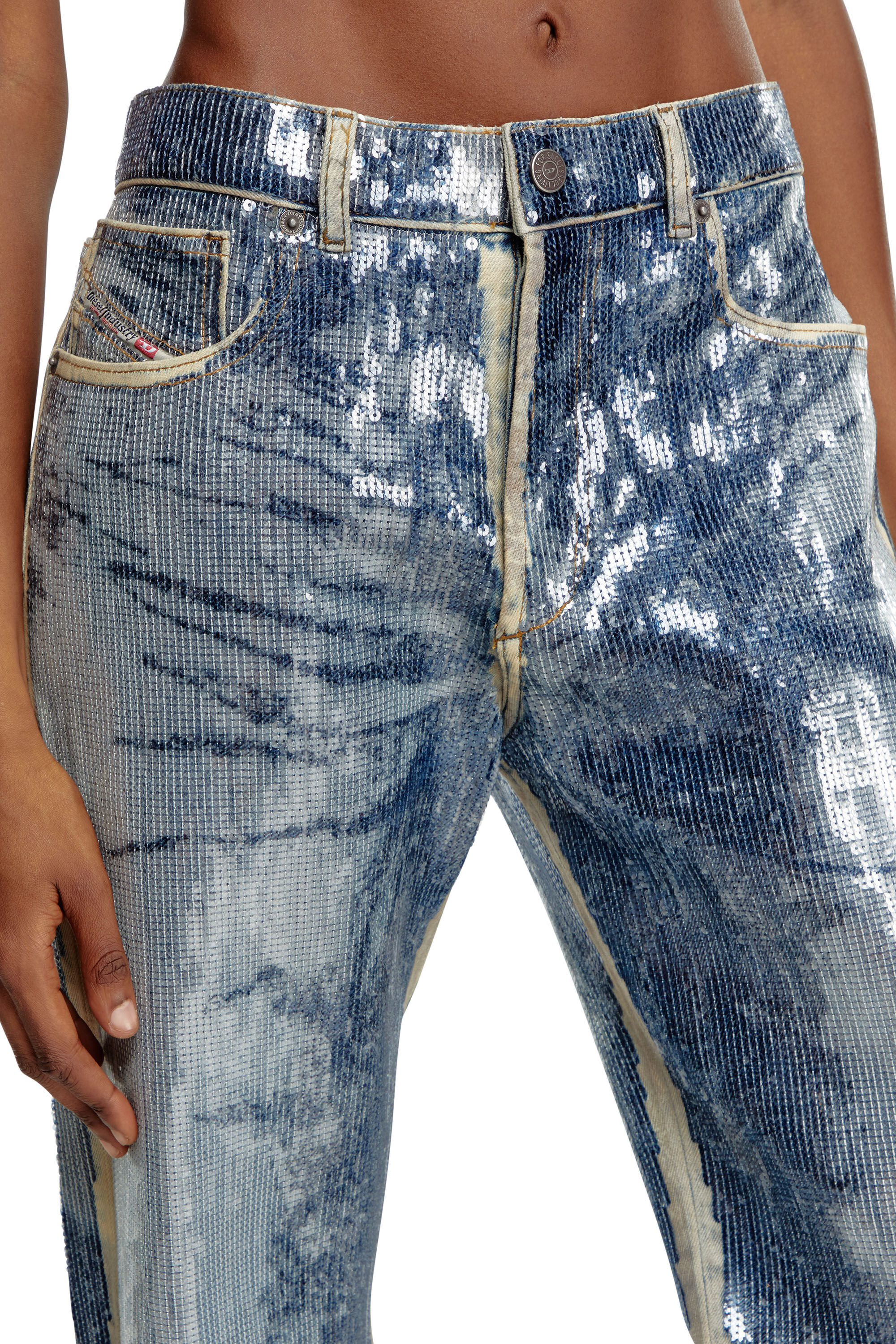 Diesel - Mujer Straight Jeans D-Ark 0PGAE, Azul medio - Image 4