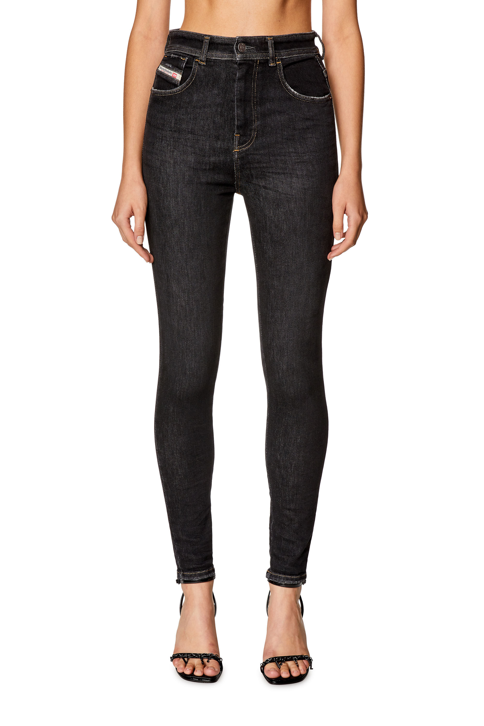 Women's Skinny Jeans | Black/Dark grey | Diesel 1984 Slandy-High