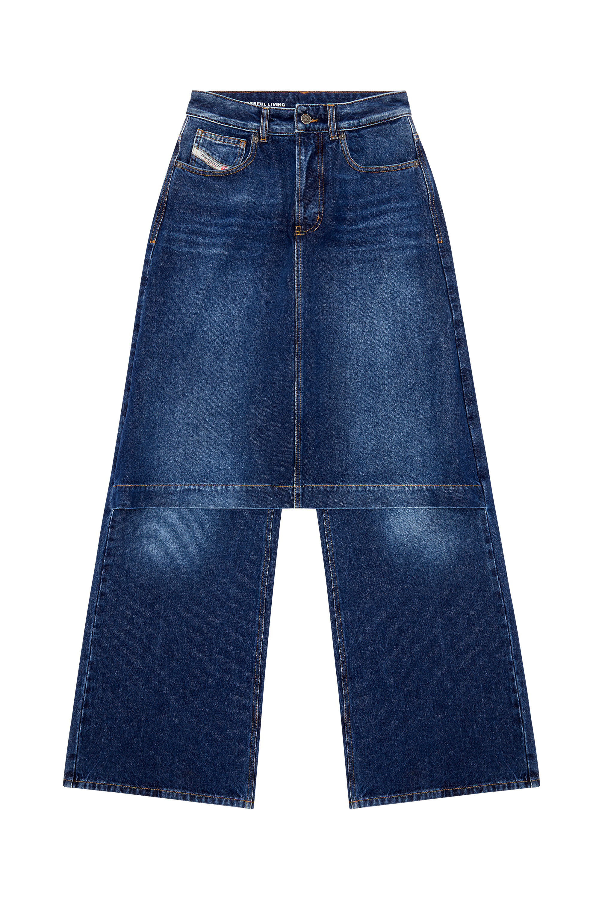 Women's Puddle Relaxed Jeans | Dark blue | Diesel D-Syren