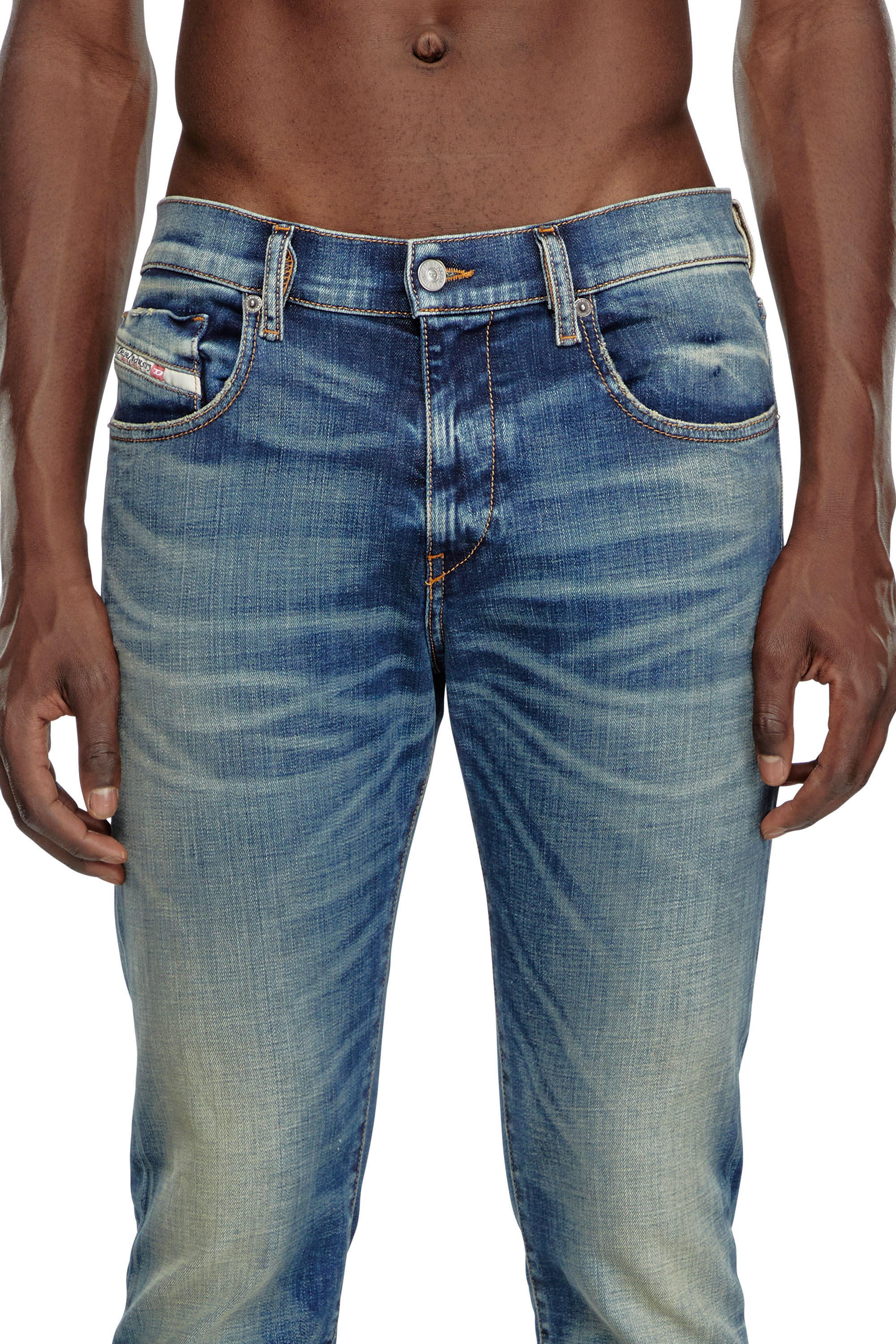 Diesel - Hombre Slim Jeans 2019 D-Strukt 09J50, Azul medio - Image 5