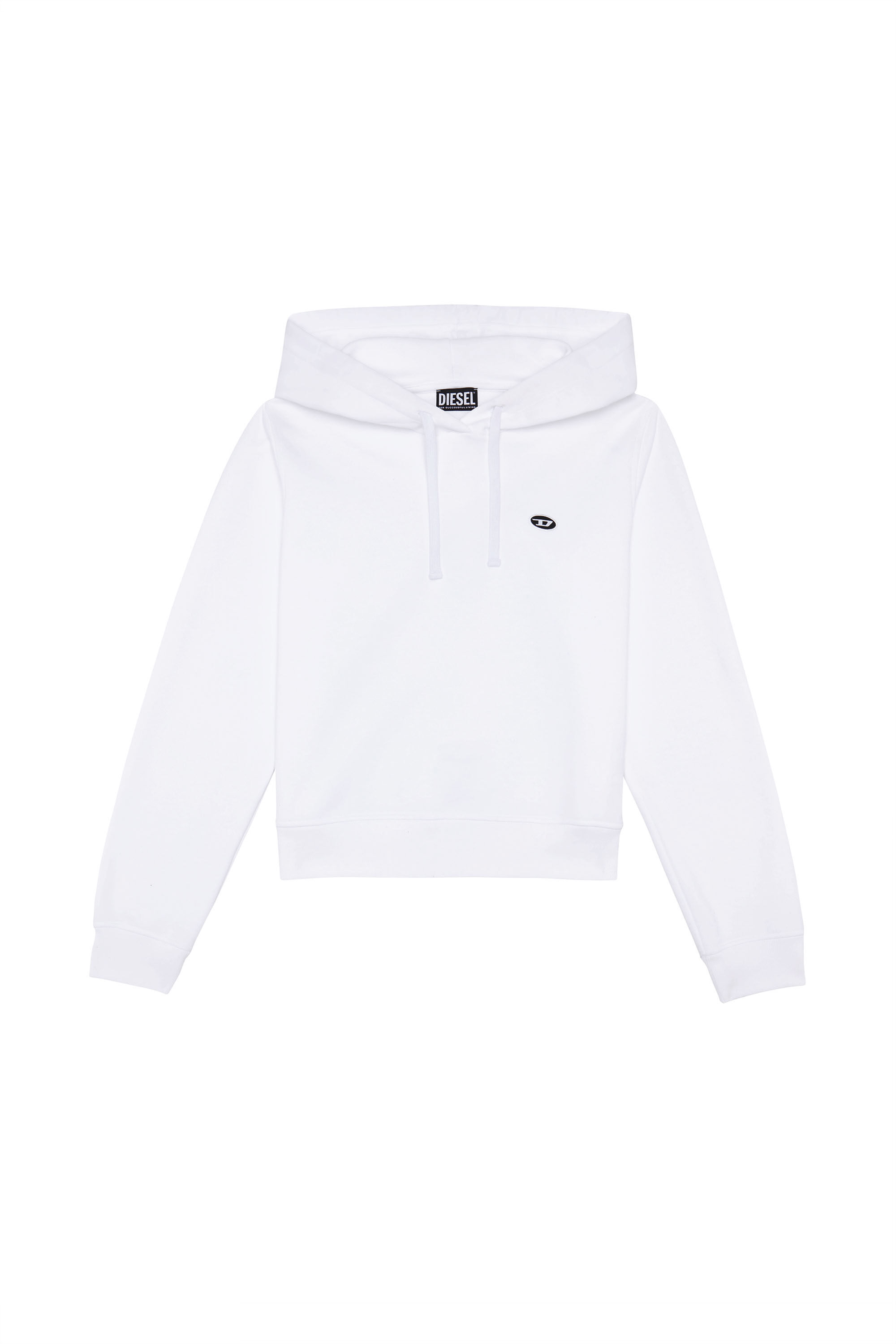 Diesel - F-REGGY-HOOD-DOVAL-PJ, Sudadera con capucha con parche con el logotipo Mujer in Blanco - 2