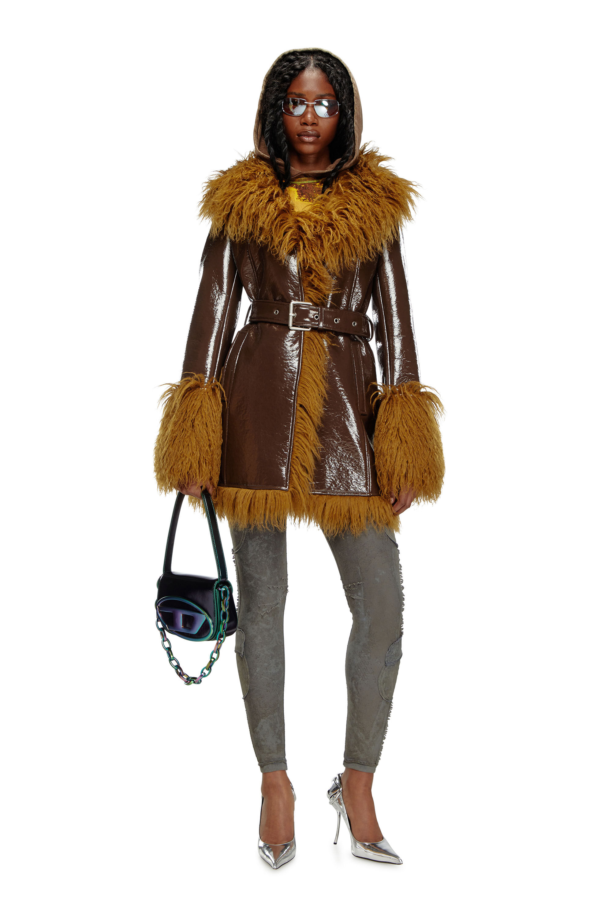 Shaggy long coat sale