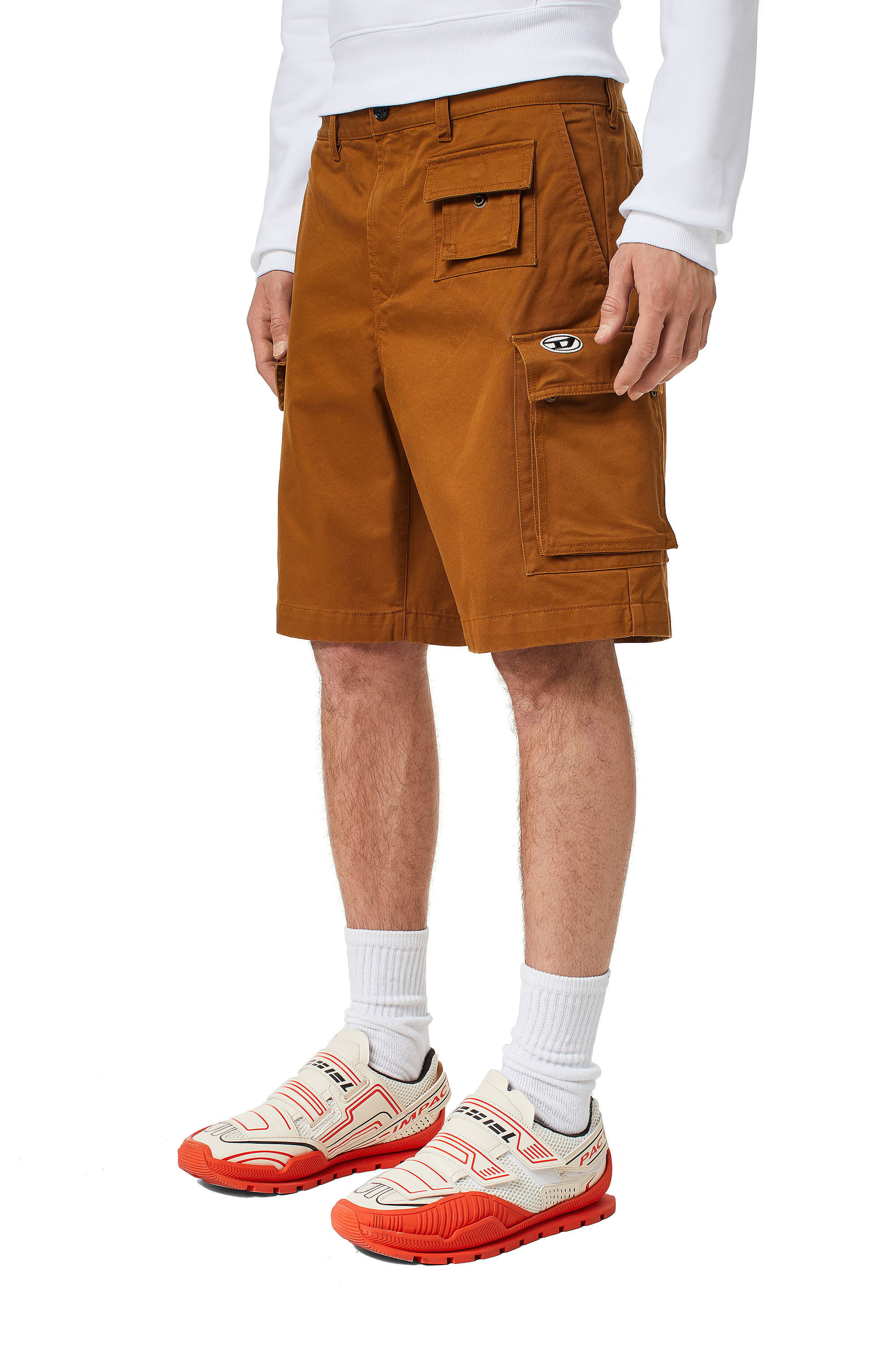 P COR SHO CL Man Cargo shorts in cotton twill Diesel
