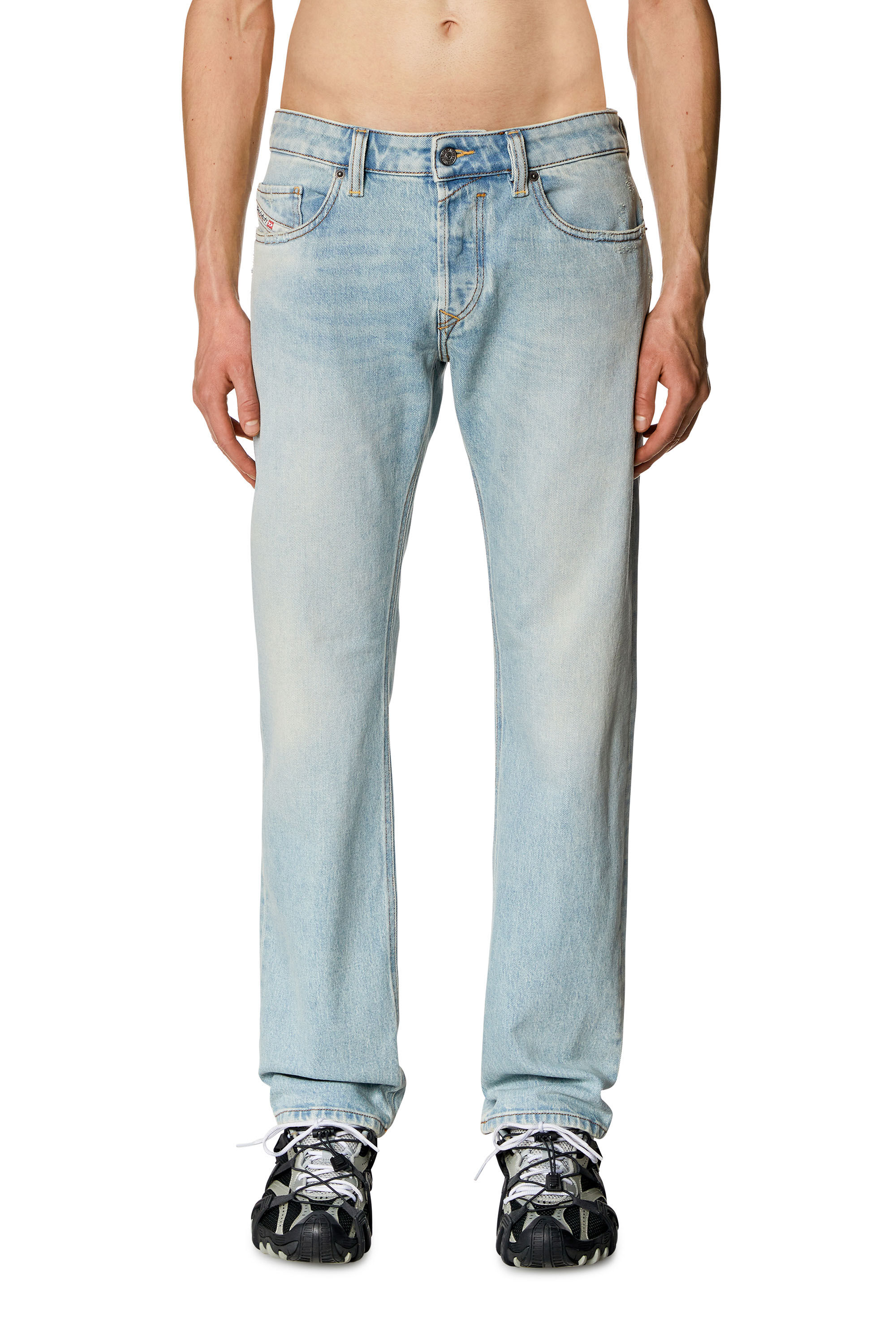 Diesel - Straight Jeans Safado 09H41, Azul Claro - Image 3