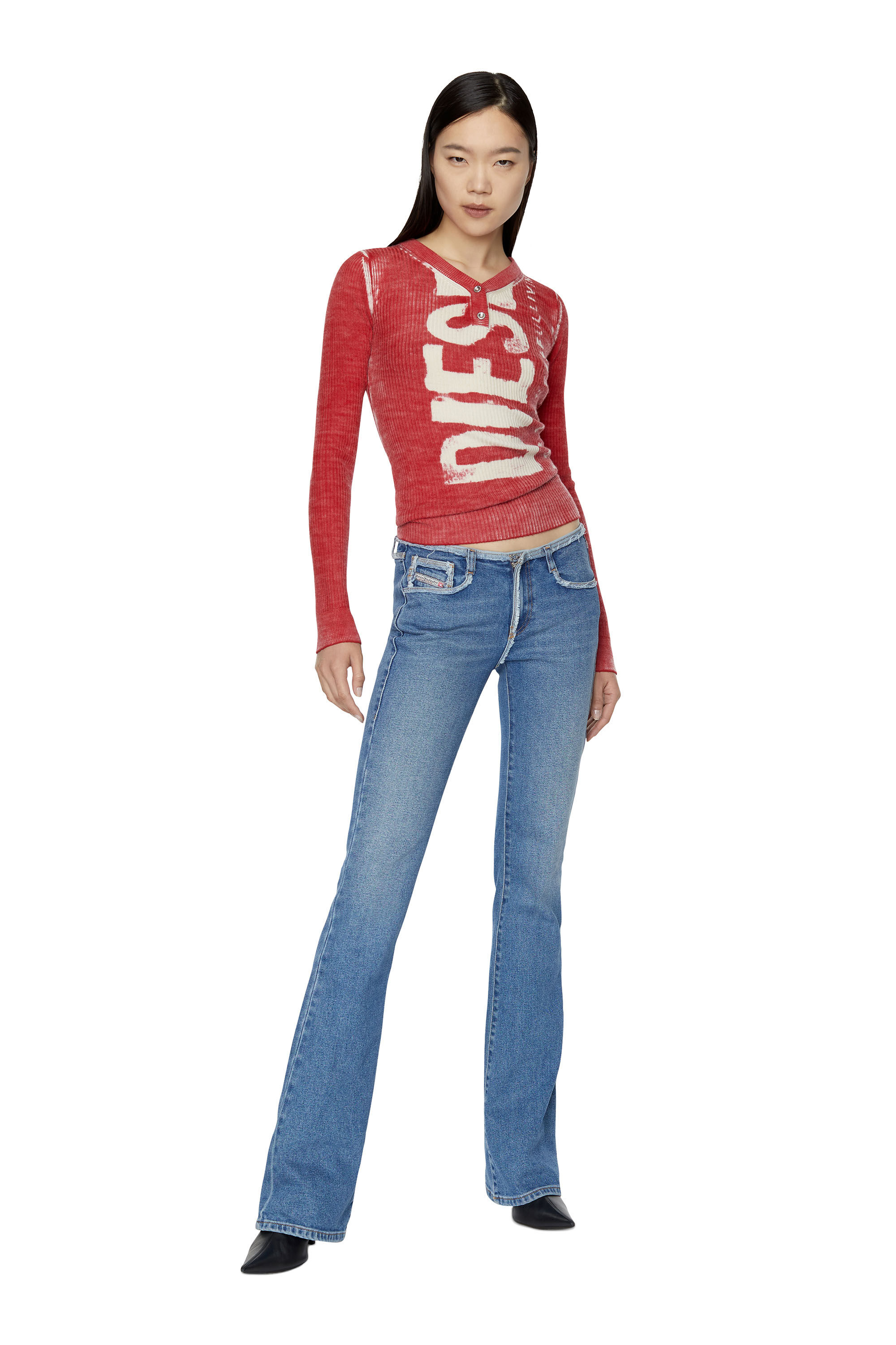 Diesel - 1969 D-EBBEY 09E19 Bootcut and Flare Jeans, Azul medio - Image 1