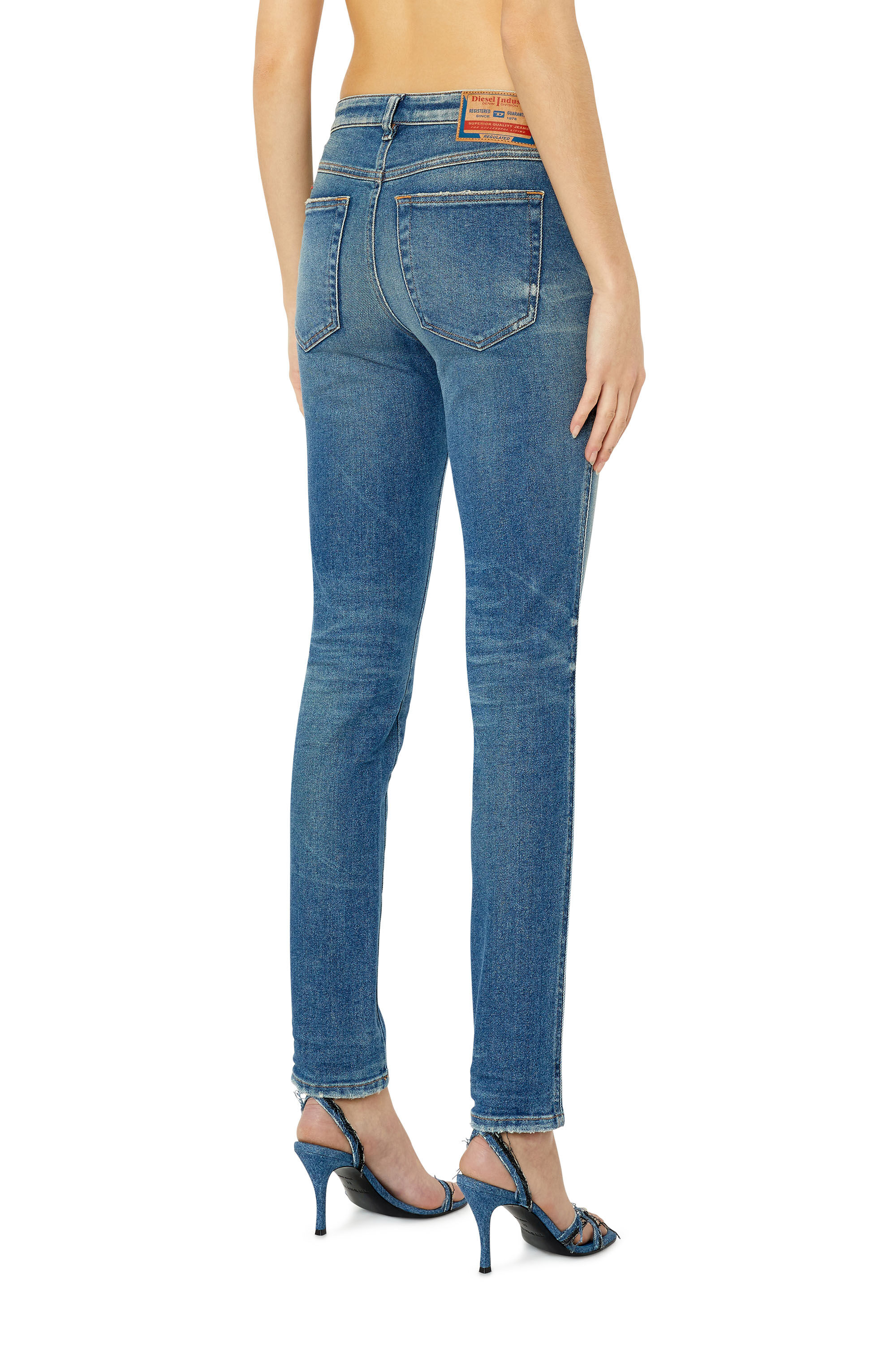 Diesel - 2015 Babhila 09E88 Skinny Jeans, Azul medio - Image 5