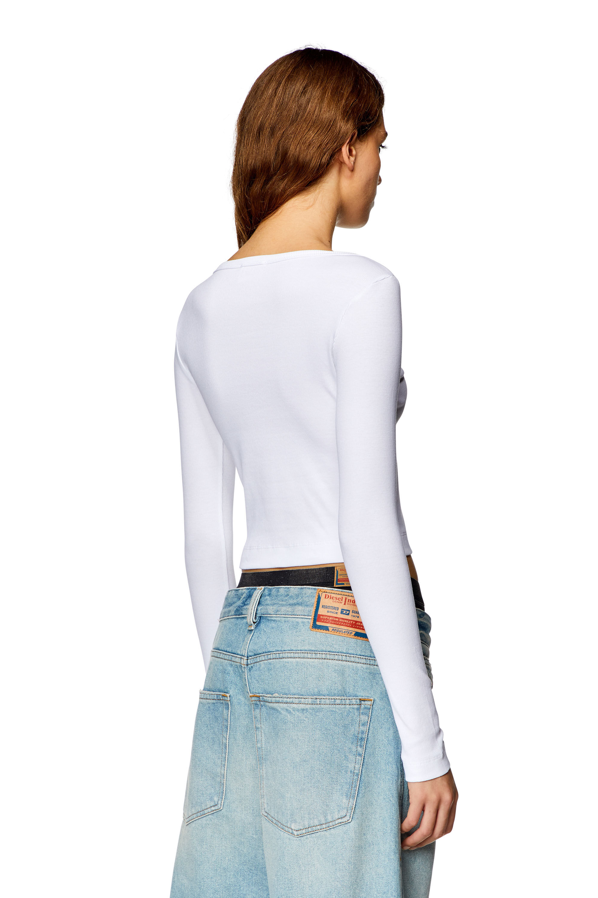 T-BALLET-D Woman: Long-sleeve top with embroidered D patch