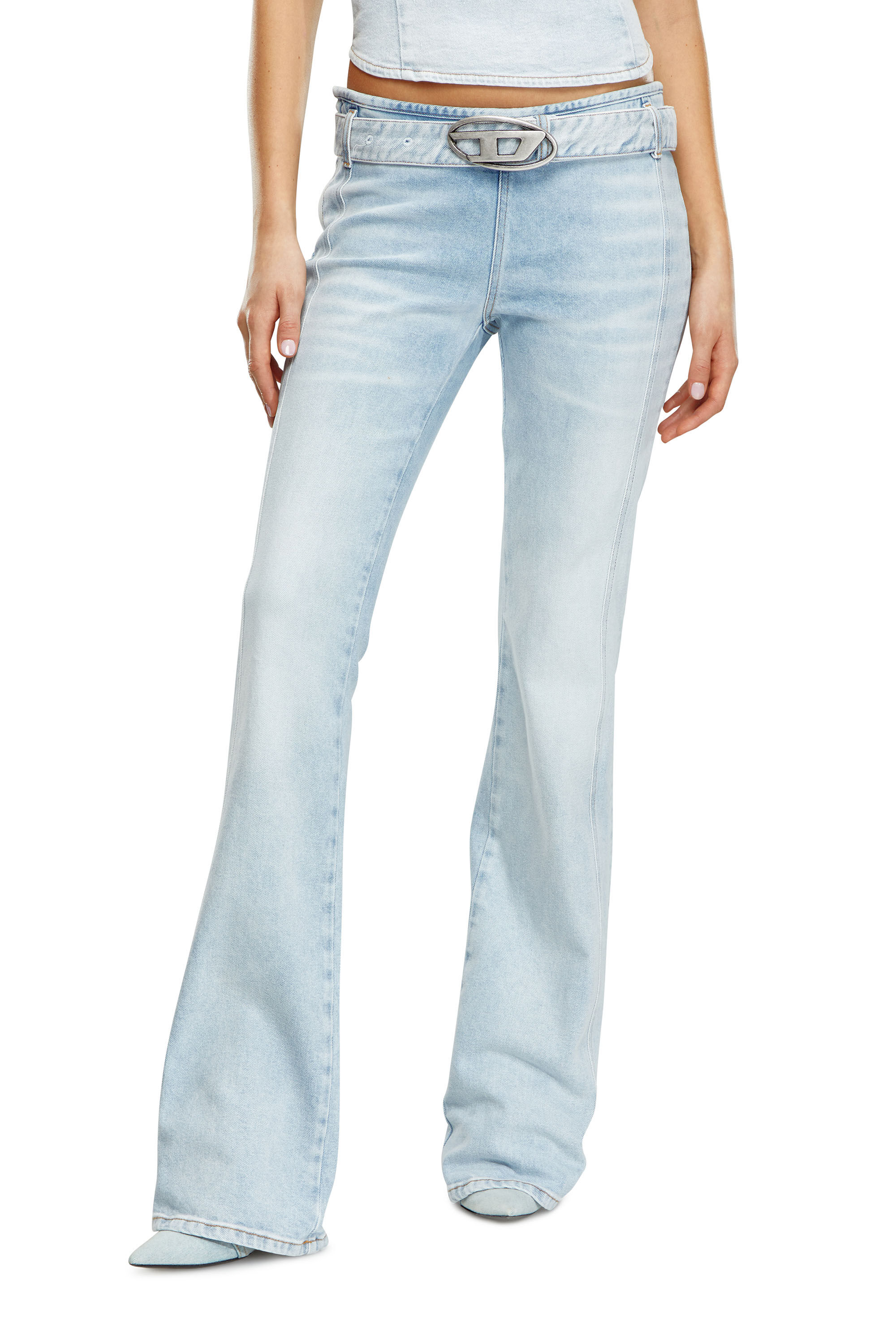 Diesel - Bootcut and Flare Jeans D-Ebbybelt 0JGAA, Azul Claro - Image 3