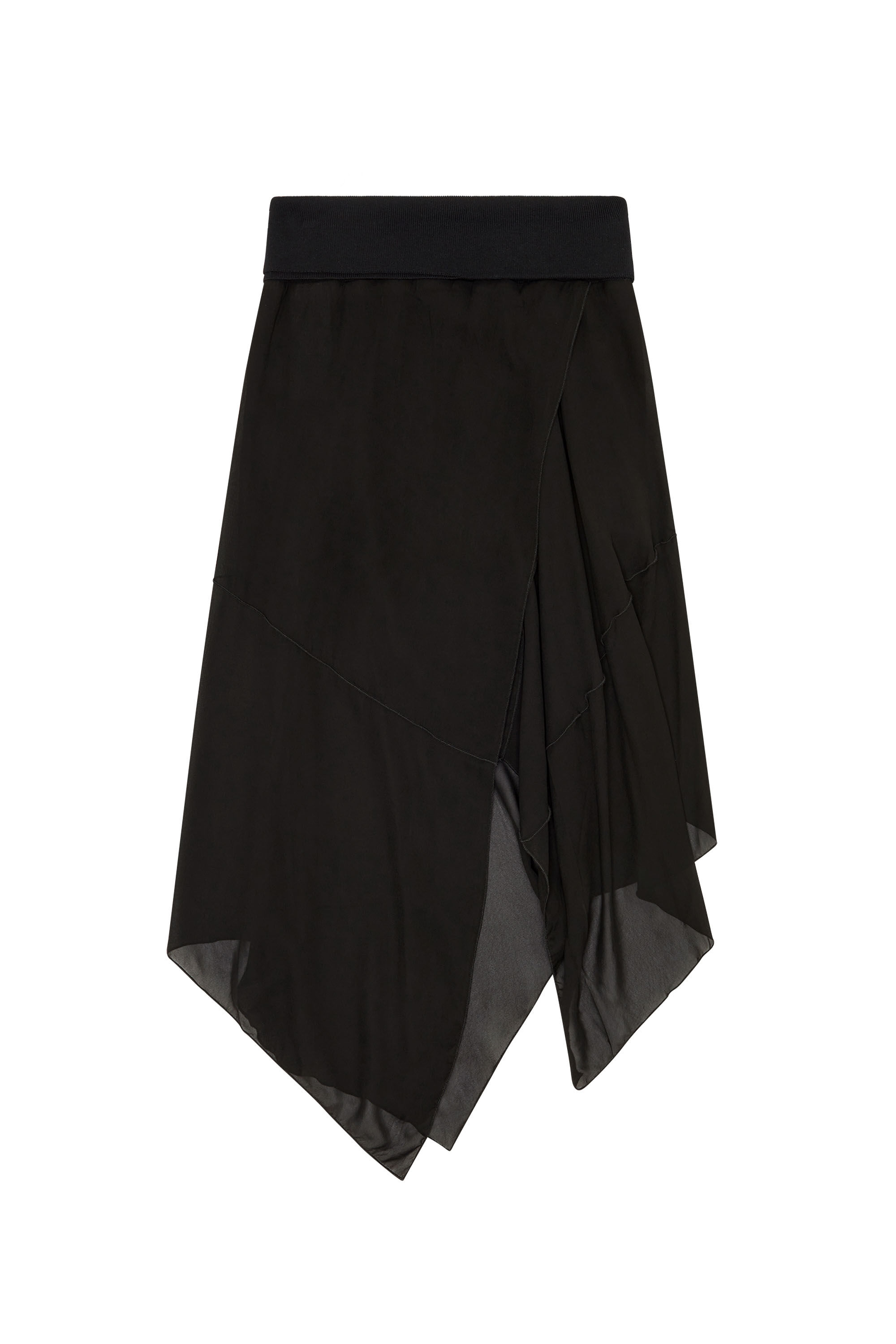 ワンピース DIESEL Women Mid Skirts A123960DLAX9XX Black Women's Midi skirt with denim effect | Black | Diesel