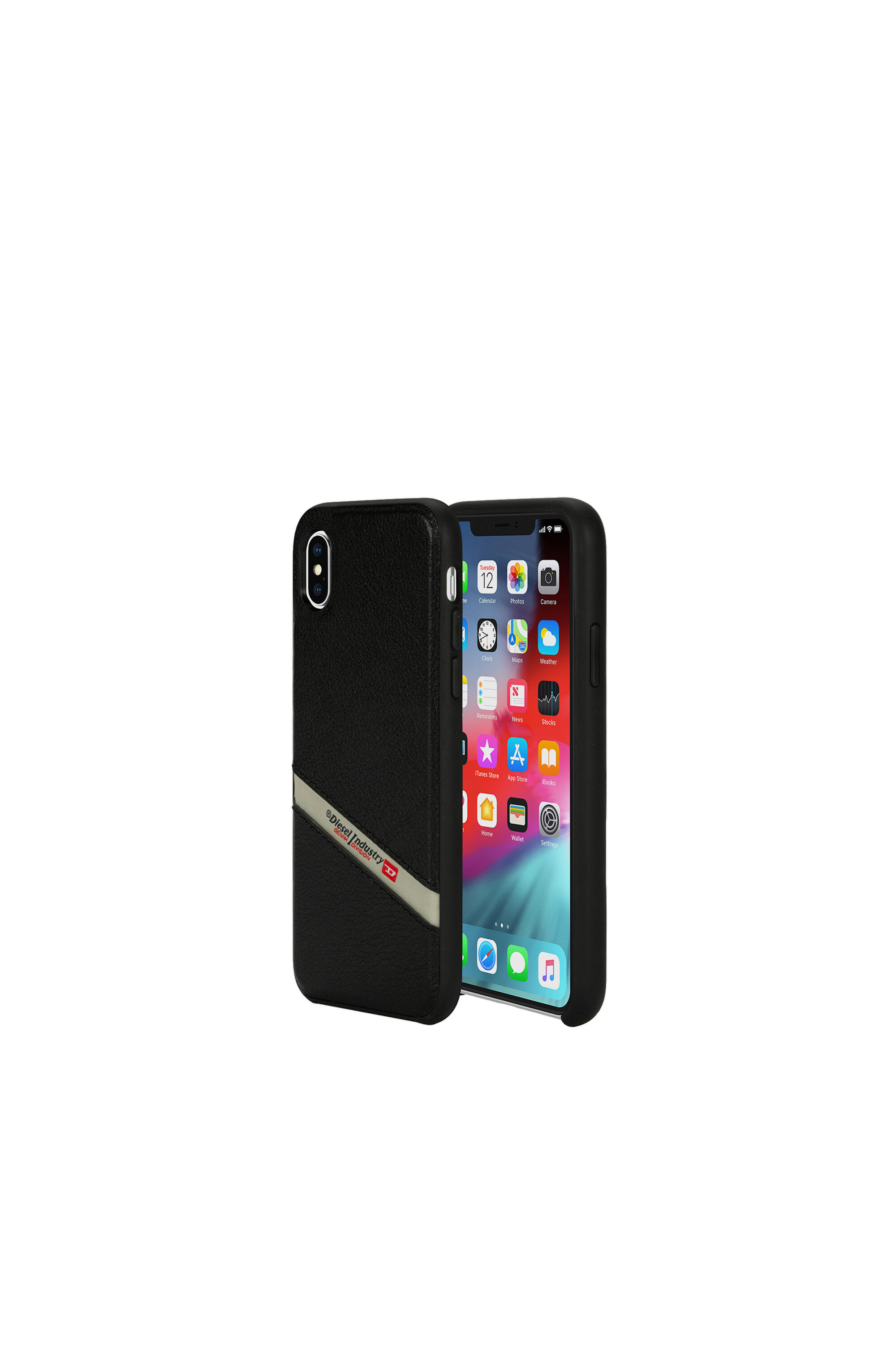 Diesel - DIESEL LEATHER CO-MOLD CASE FOR IPHONE XS MAX, Black - Image 1