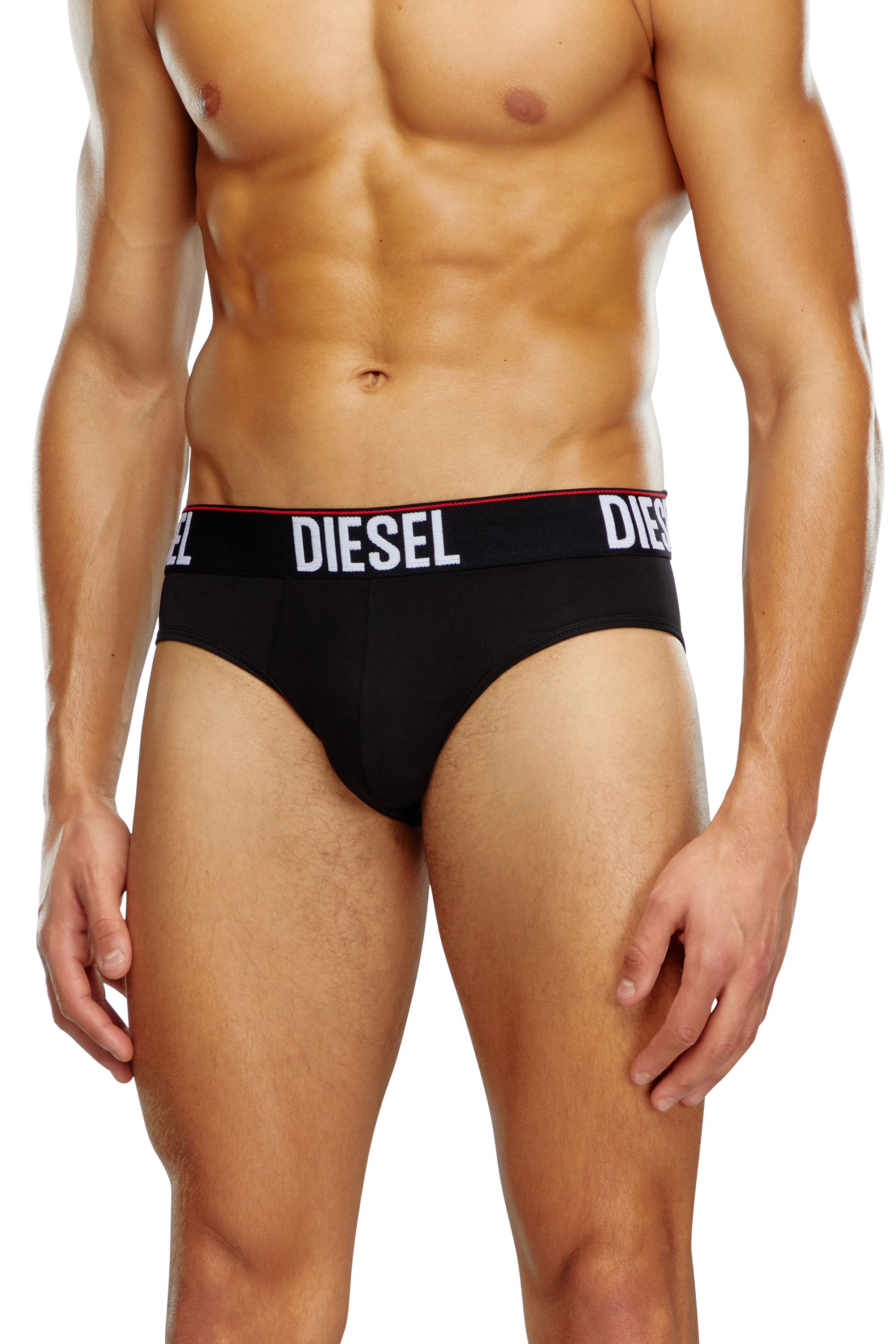 Diesel - UMBR-ANDRETHREEPACK, Hombre Paquete de tres slips con cintura a tono in Negro - Image 2