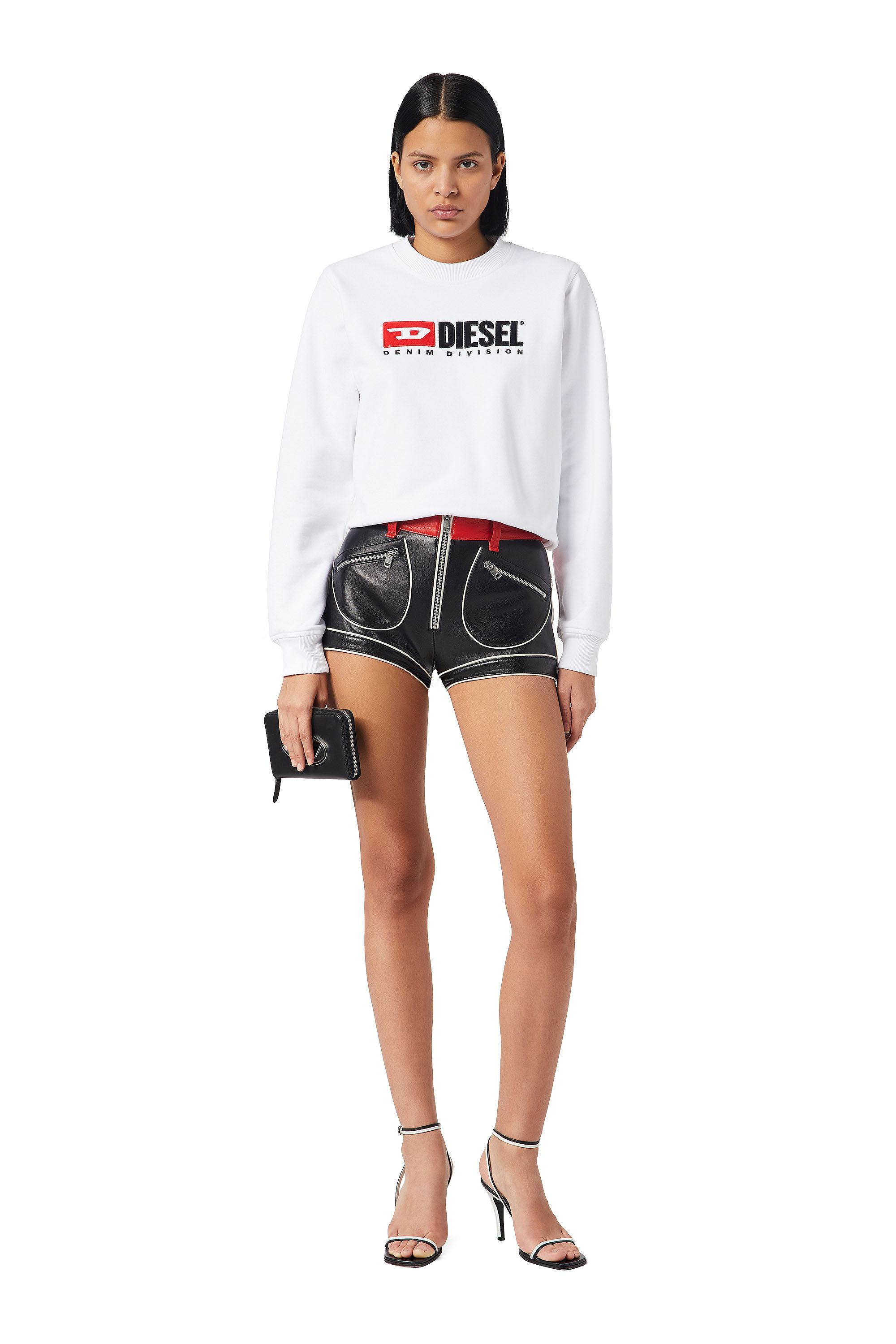 Diesel - F-REGGY-DIV, Woman's Denim Division sweatshirt in White - 1