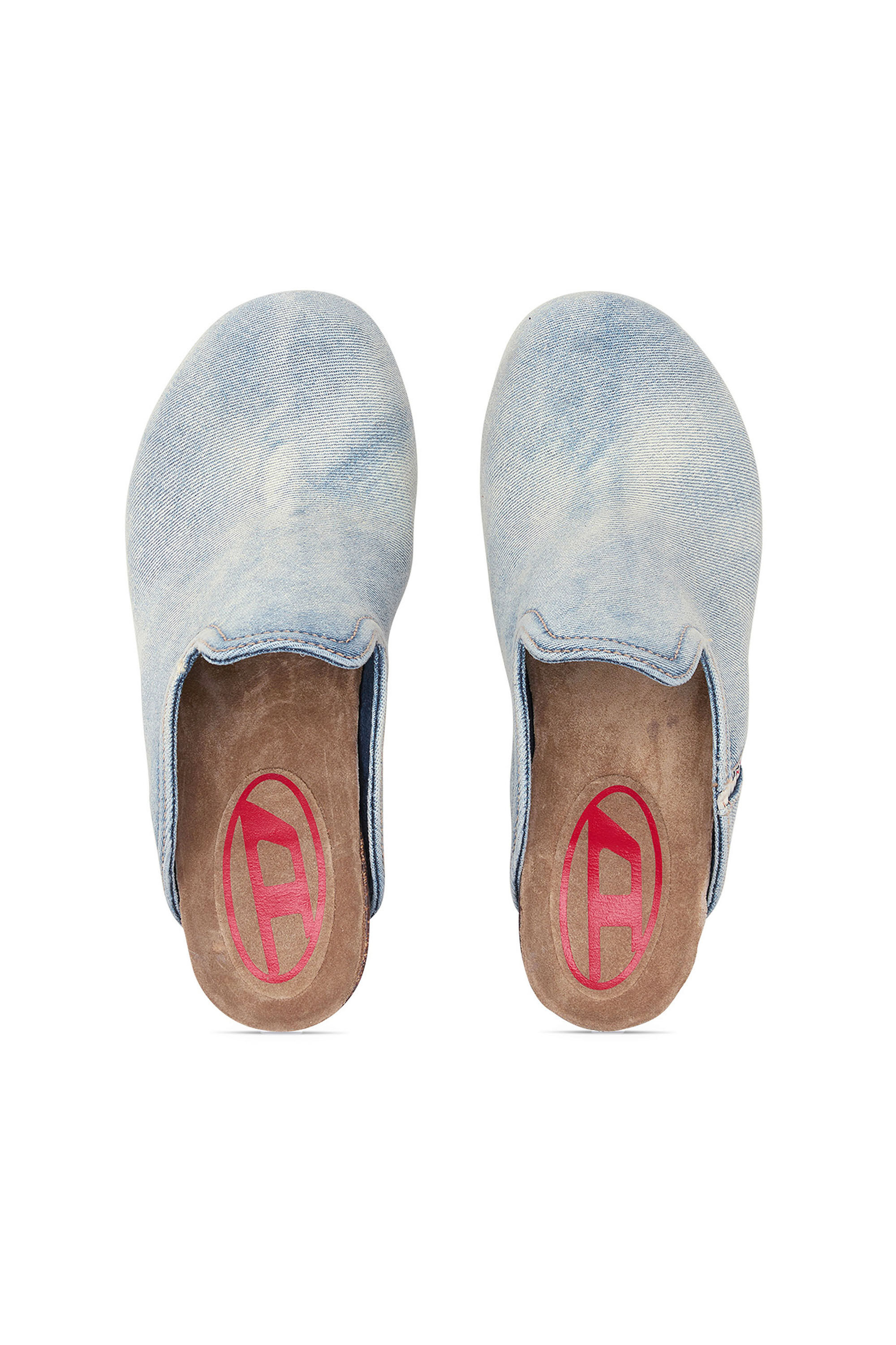 Women's D-Woodstock: Denim kitten heel mules | Blue | Diesel