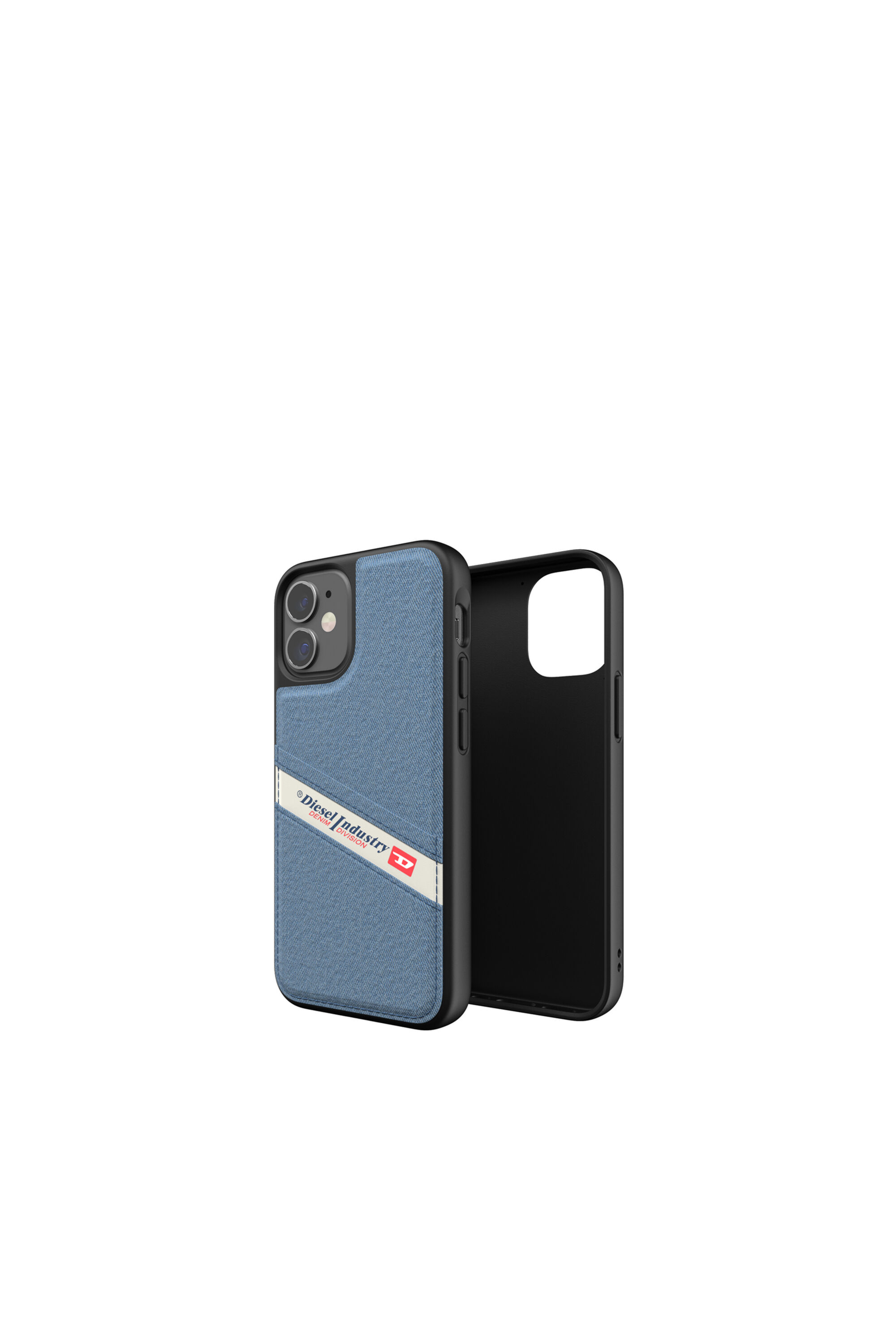 Diesel - 42545 STANDARD CASE, Funda moldeada en tejido vaquero por iPhone 12 Mini Unisex in Azul marino - 1