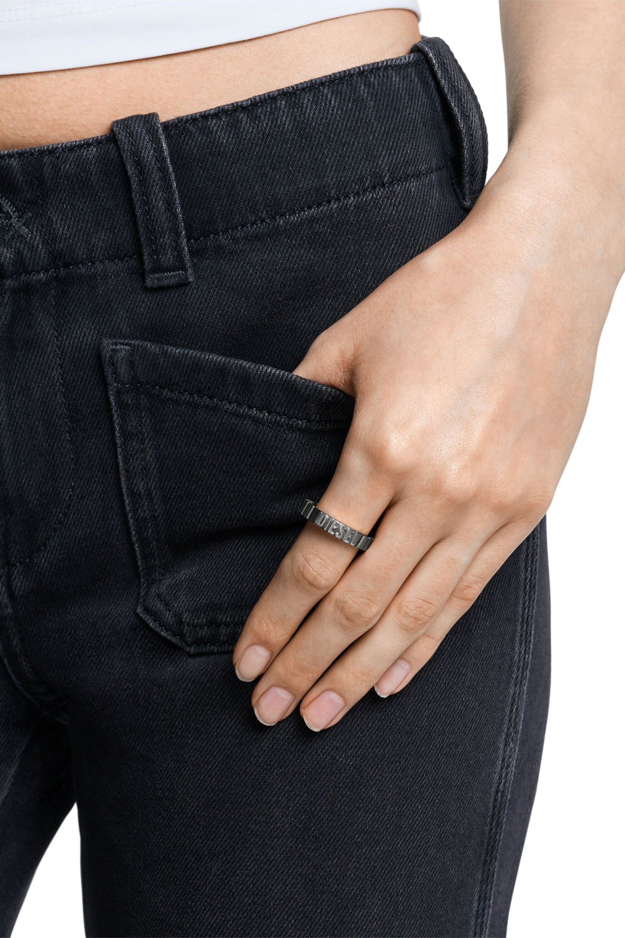 Diesel - DX1612060, Anillo de acero inoxidable Unisex in Negro - 3