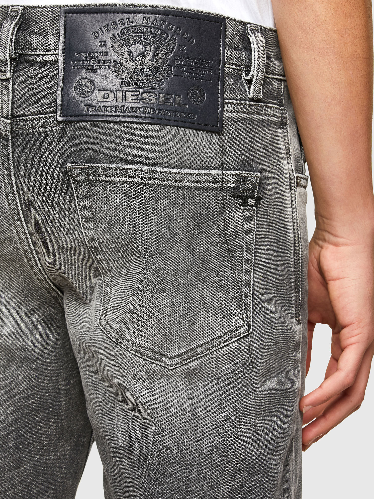 Diesel - D-Strukt Slim Jeans 009MY, Light Grey - Image 4