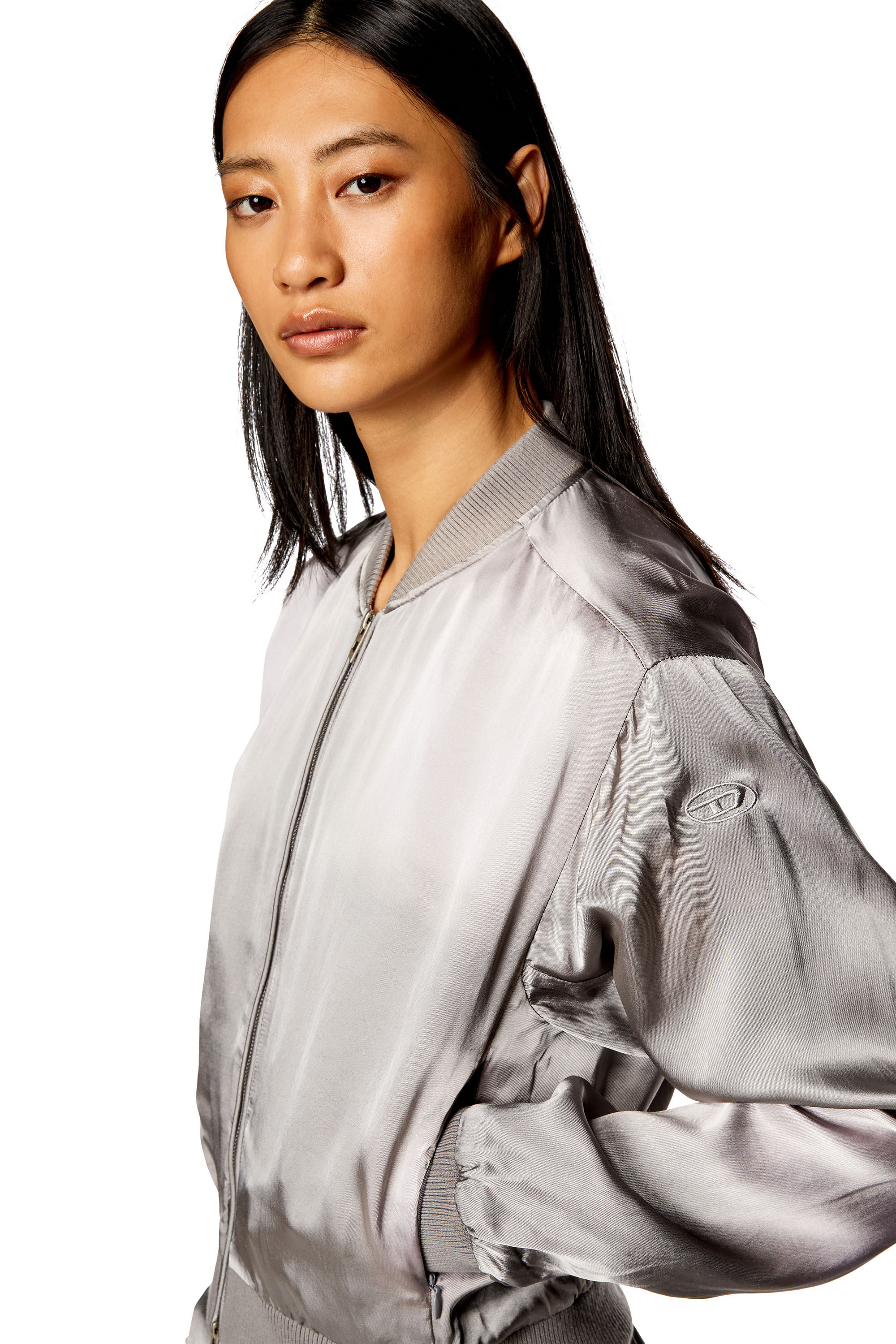 Grey satin jacket hot sale