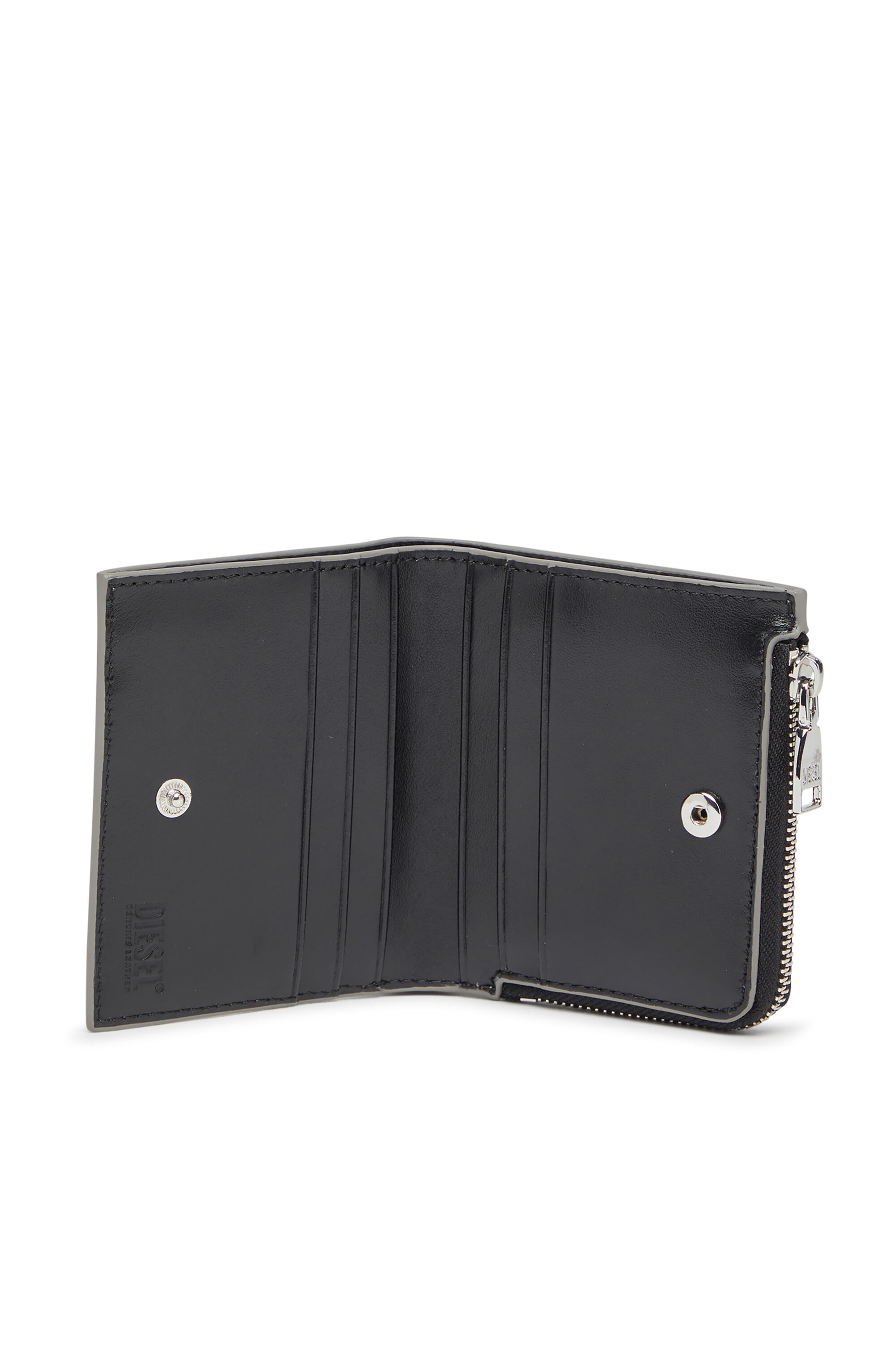 【DIESEL】1dr Card Holder I Women's Card holder in leather | Black | Diesel