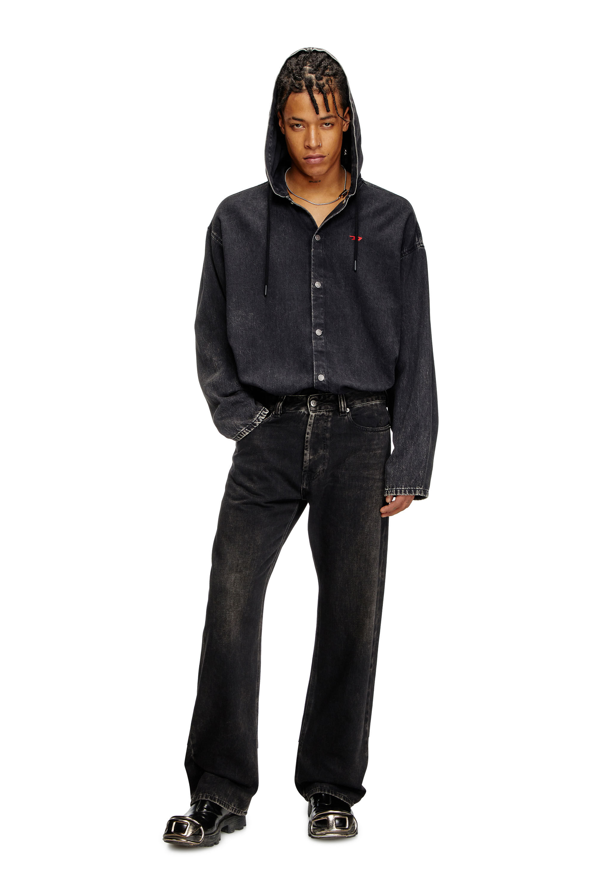 Women's Relaxed Jeans | Black/Dark grey | Diesel 1996 D-Sire