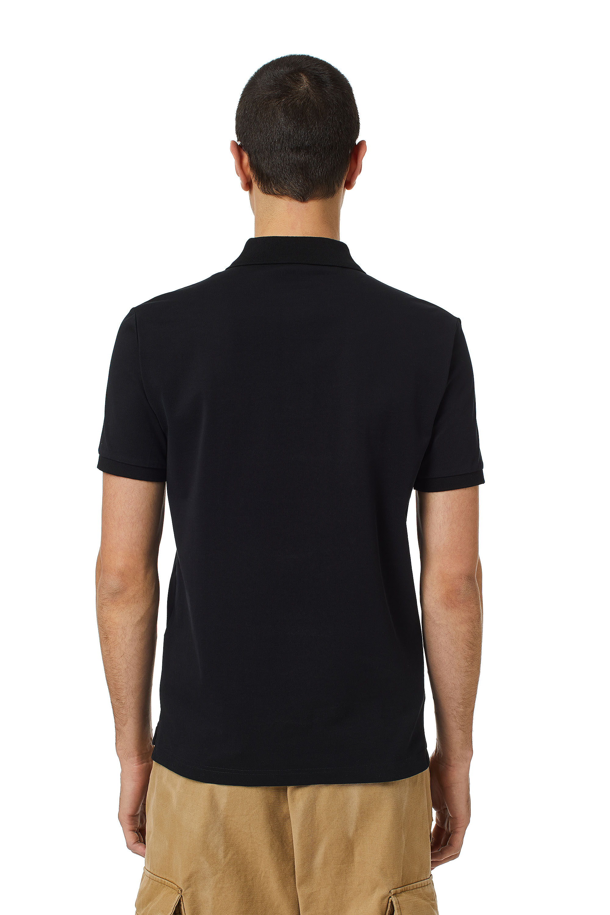 Polo shirt with D oval Patch | Black | Diesel