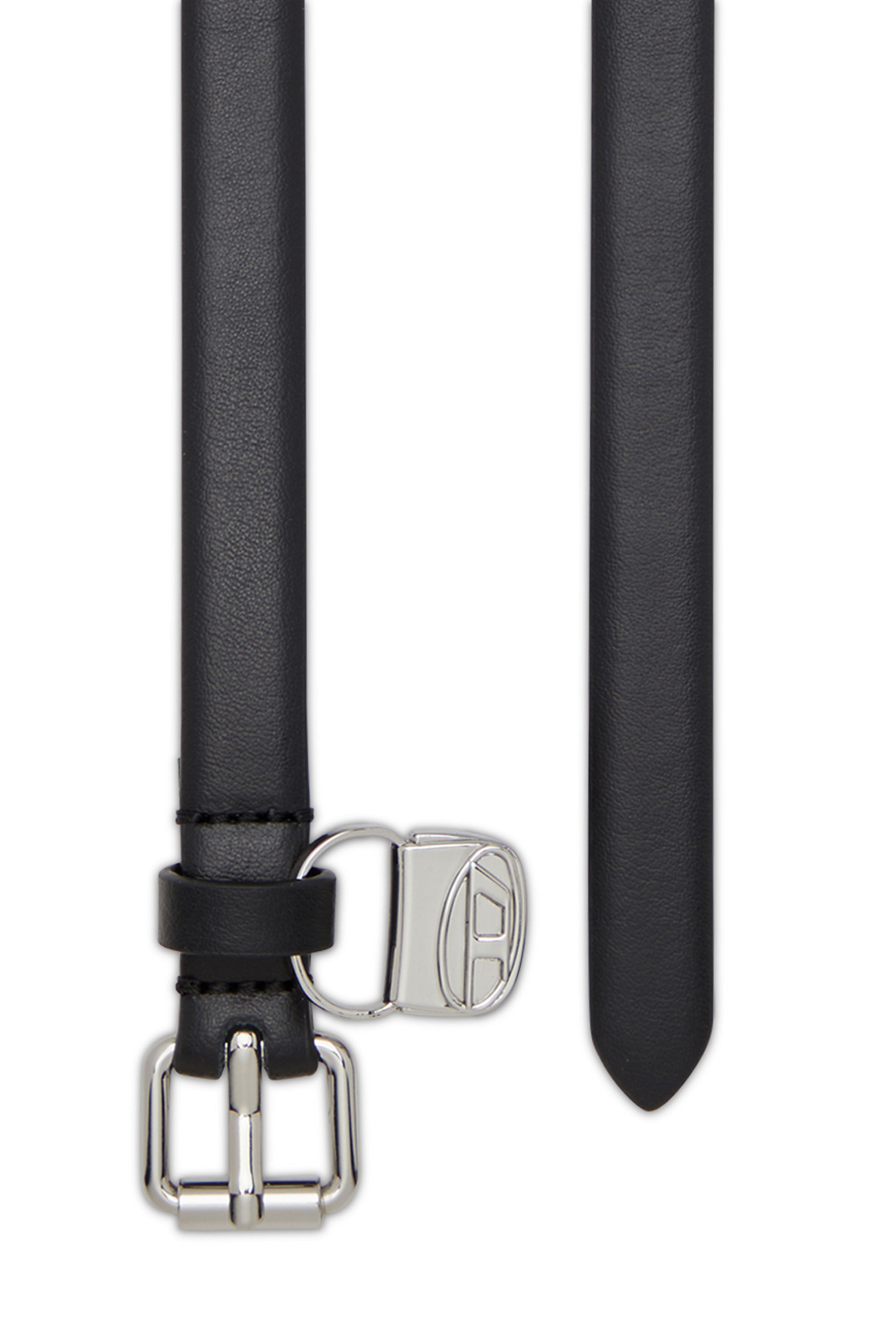 Diesel - B-CHARM HIP, Mujer Cinturón de cuero delgado con colgante de bolso 1DR in Negro - Image 2
