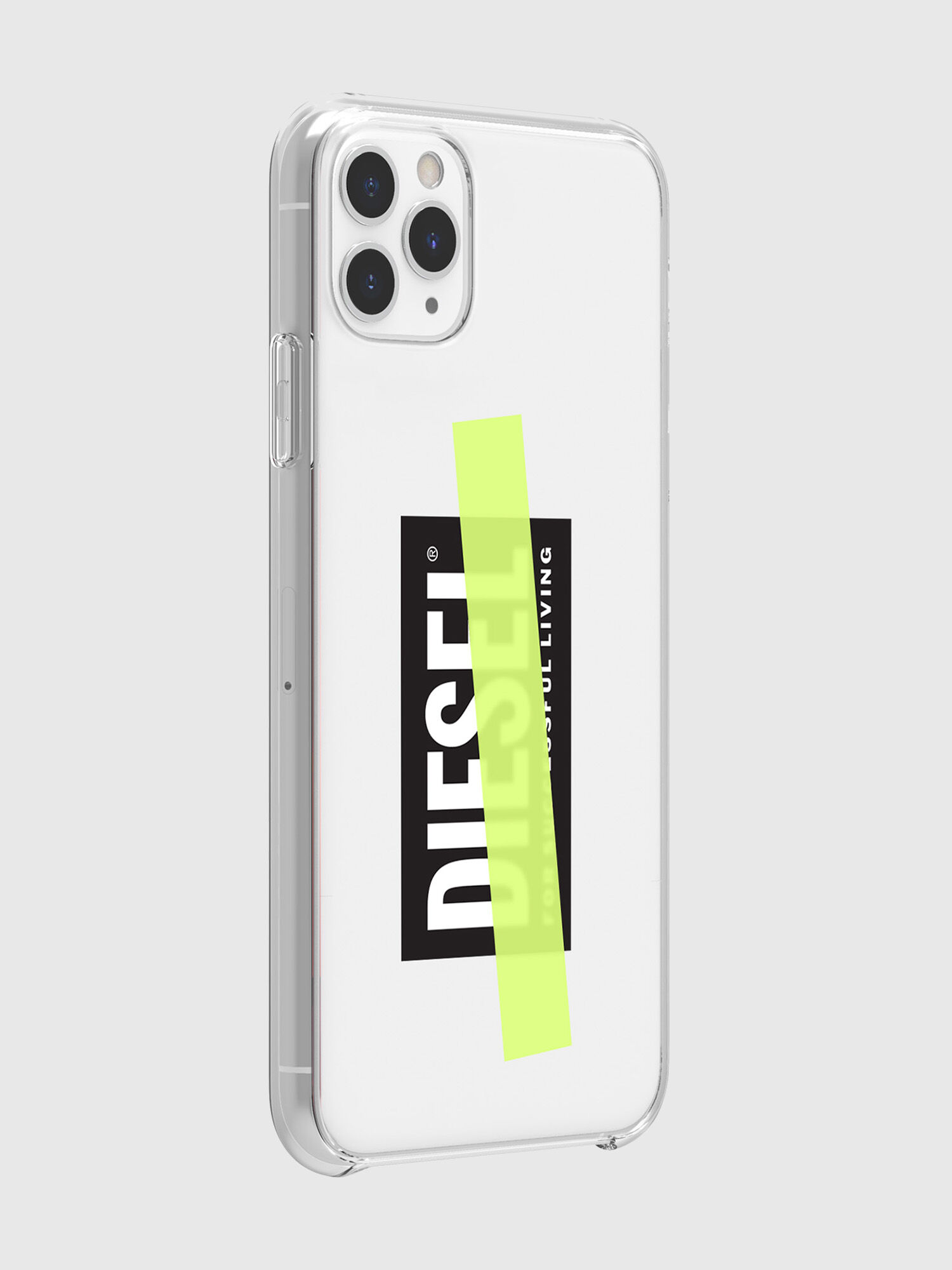 Diesel - DIPH-033-CLYET, Unisex's Printed co-mold case for iPhone 11 Pro Max in White/Yellow - 5