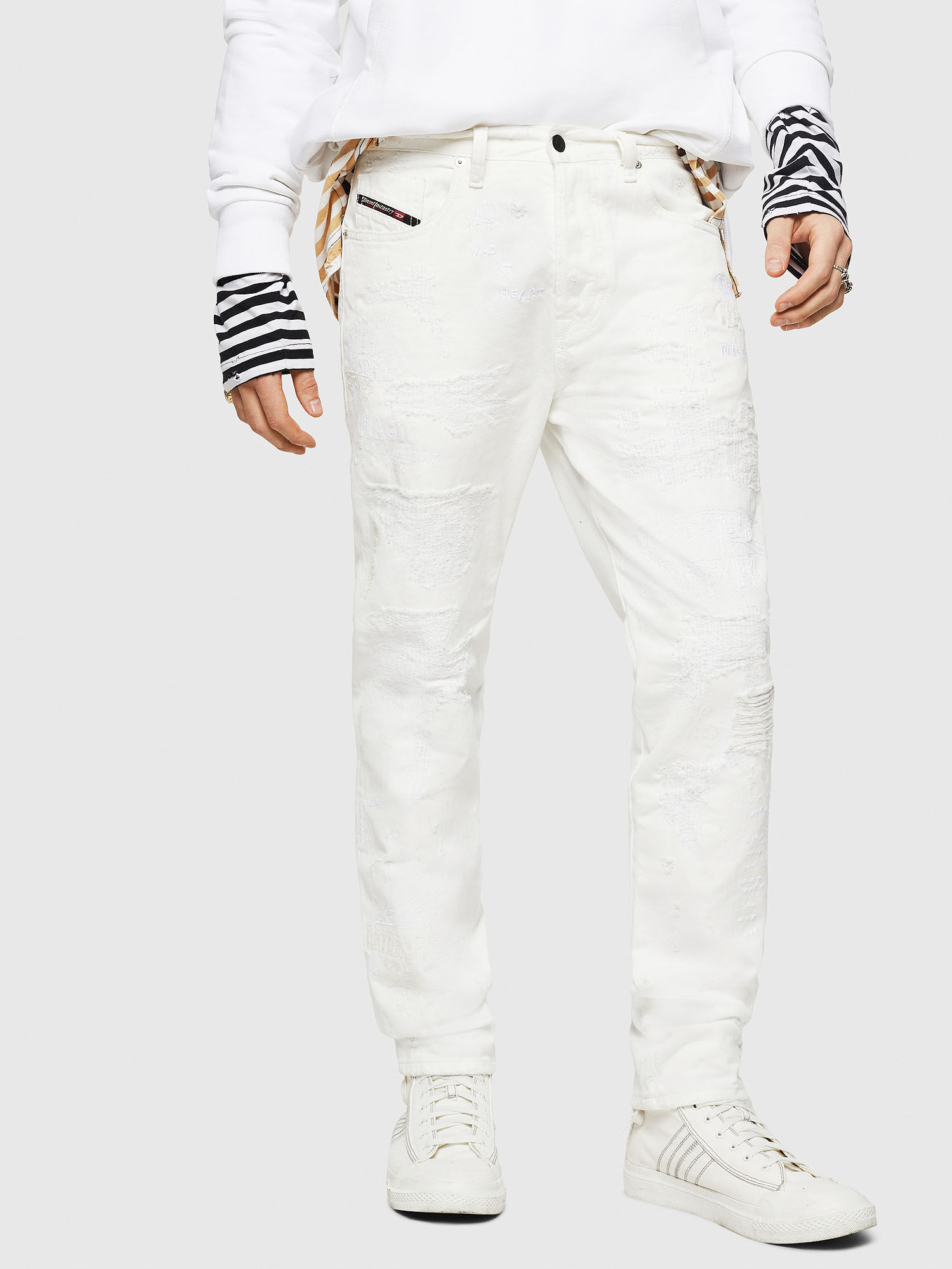 diesel white jeans mens