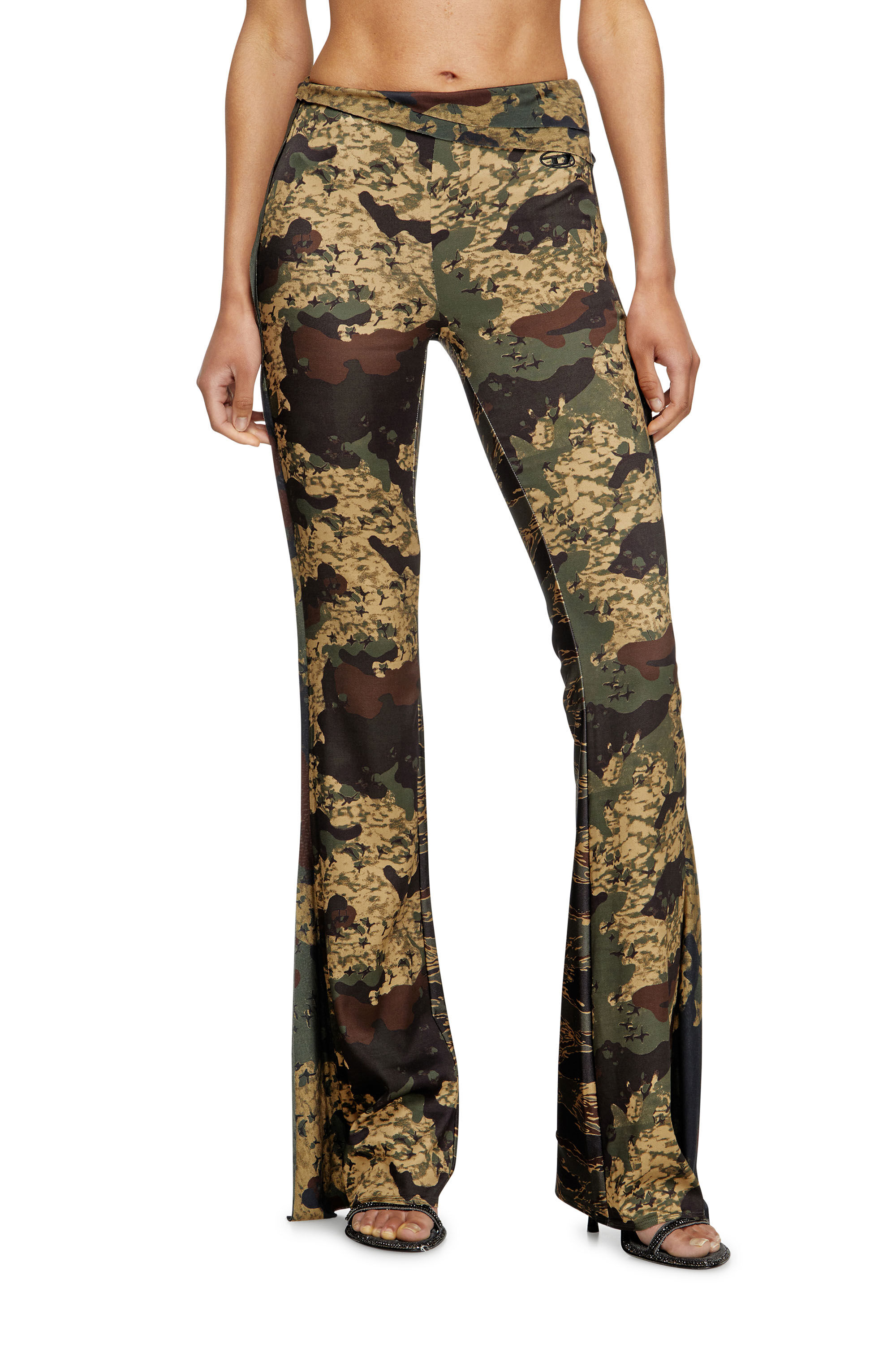 Diesel - P-AFFAL, Woman's Jazz pants with mixed camo prints in null - 3
