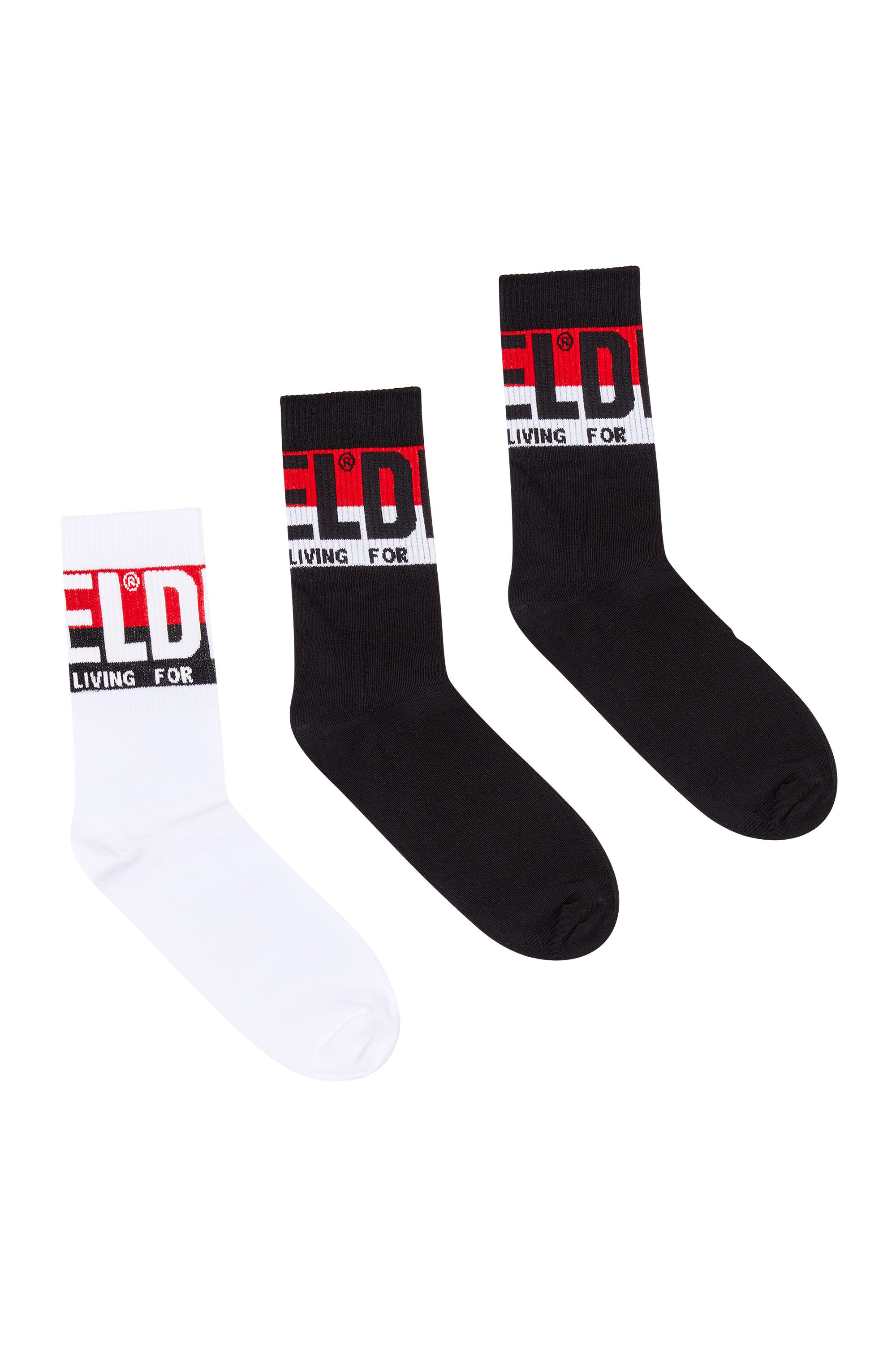 国内直営【DIESEL】skm-ray-threepack ソックス3枚セット 送料込 SKM-RAY-THREEPACK Man: 3-pack socks with Diesel logo | Diesel