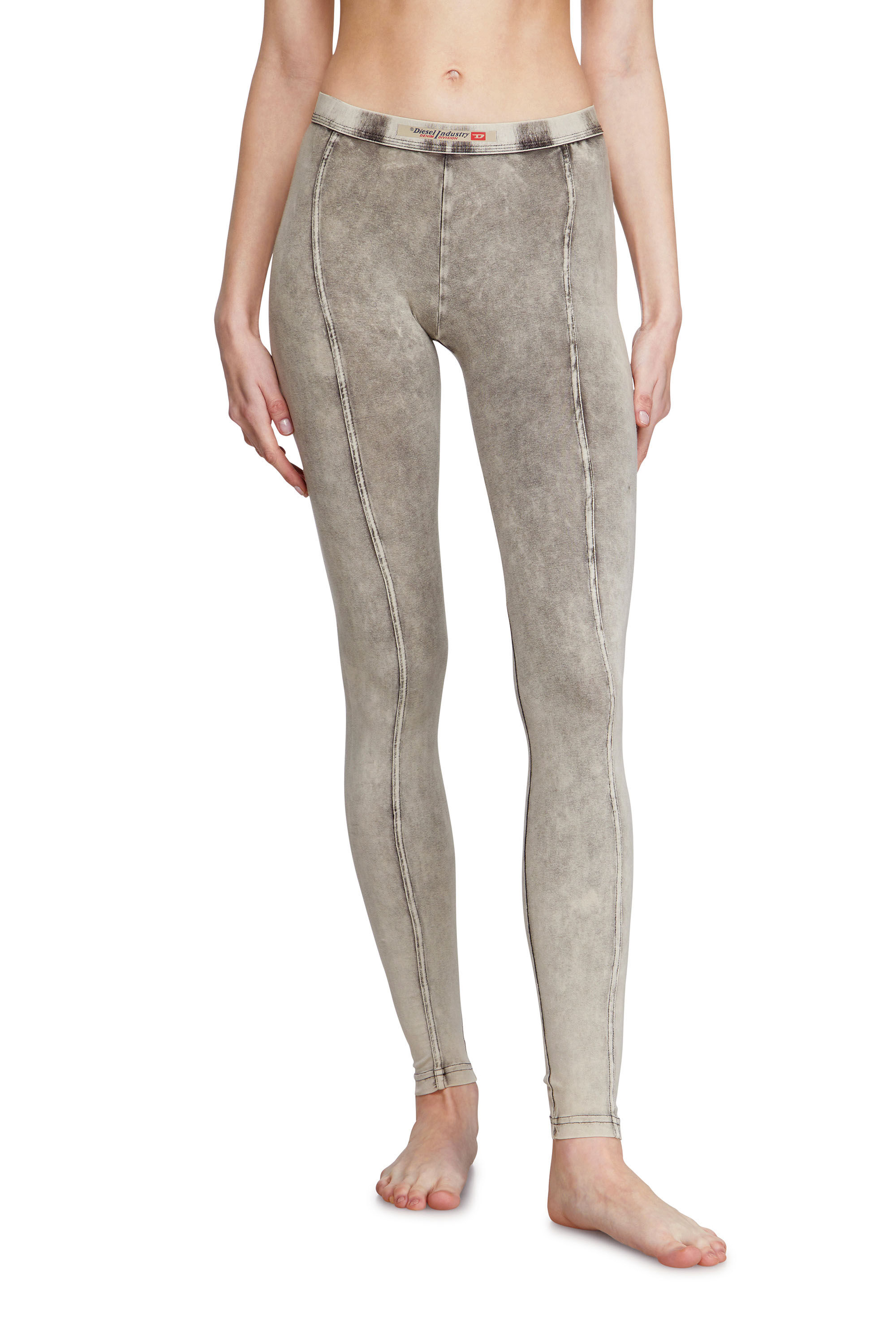 Diesel - ATHENA-DNM, Jeggings de tejido tipo jersey con efecto denim Mujer in Gris - 1