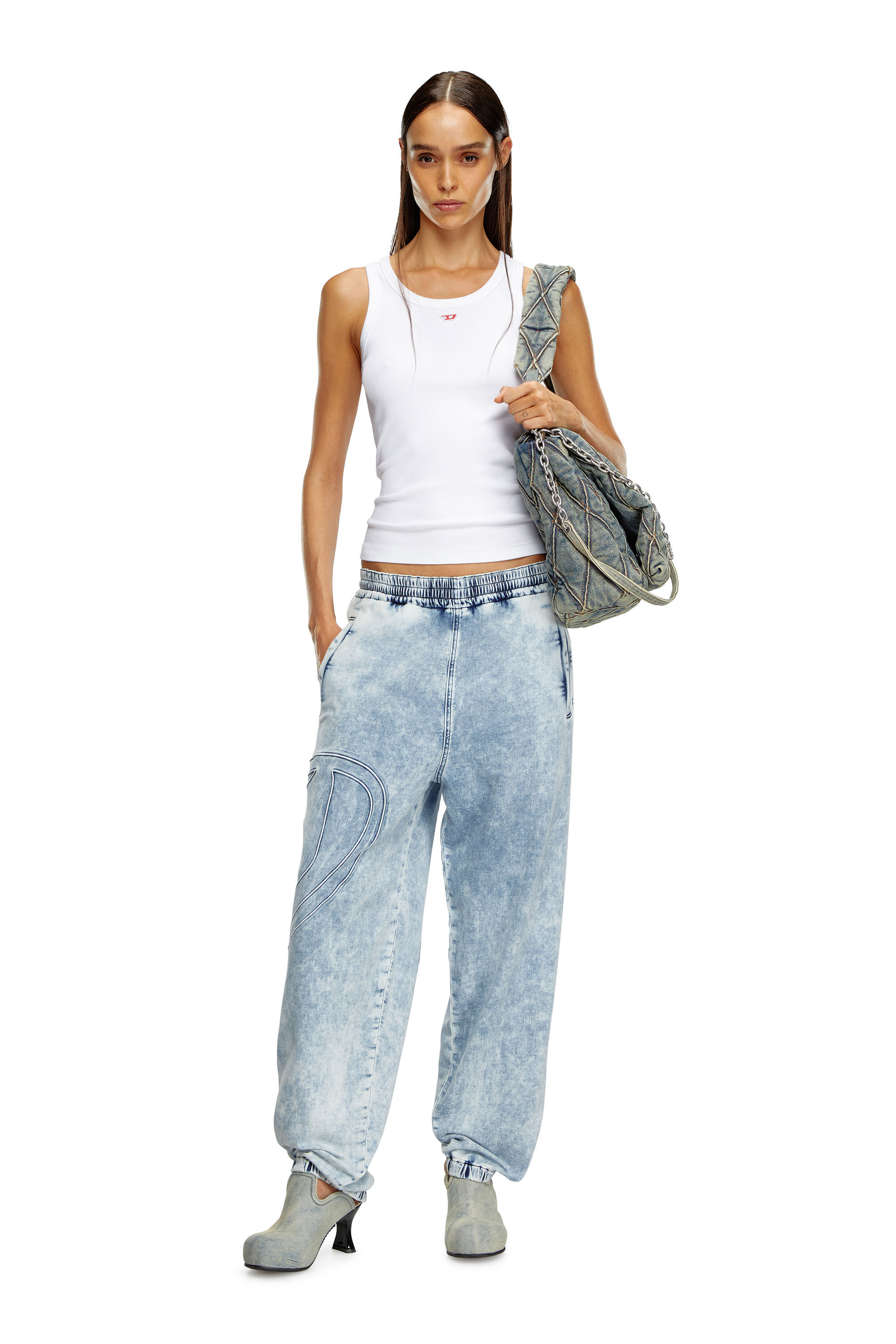 Women's Slim Jeans | Light Blue | Diesel D-Labb Track denim