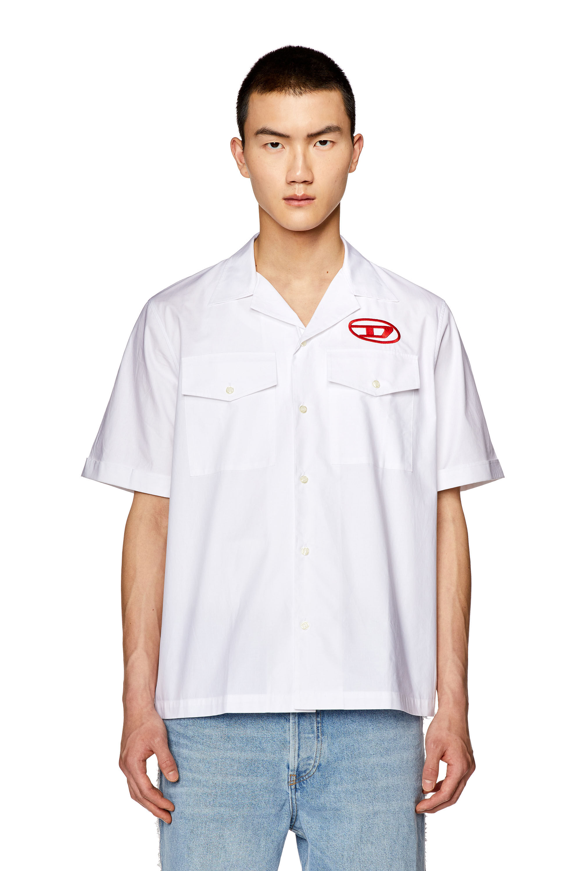 Men's Bowling shirt with embroidered logo | Multicolor | Diesel