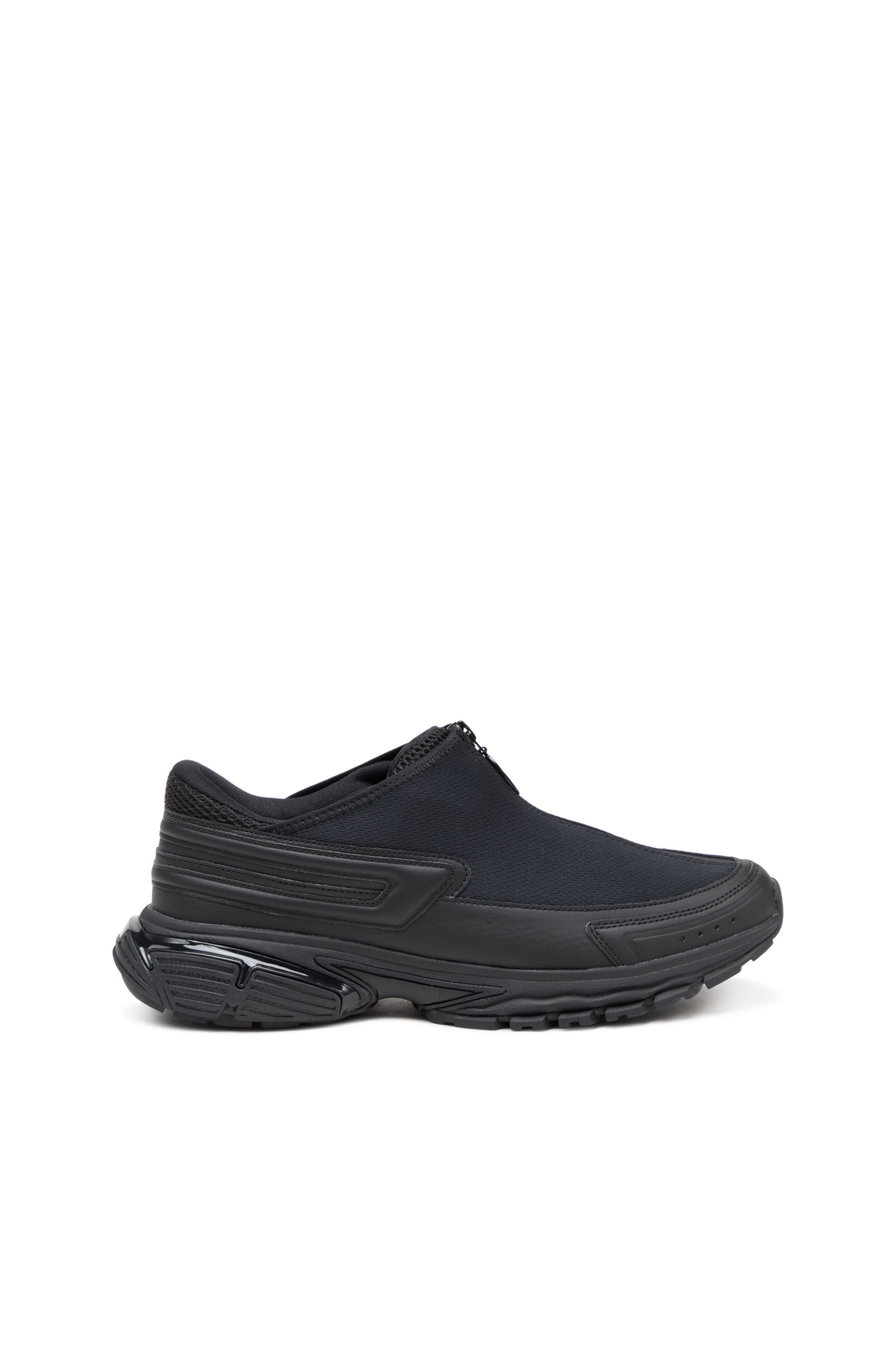 Diesel - S-SERENDIPITY PRO-X1 ZIP X, Unisex's S-Serendipity-Slip-on mesh sneakers with zip in Black - 1