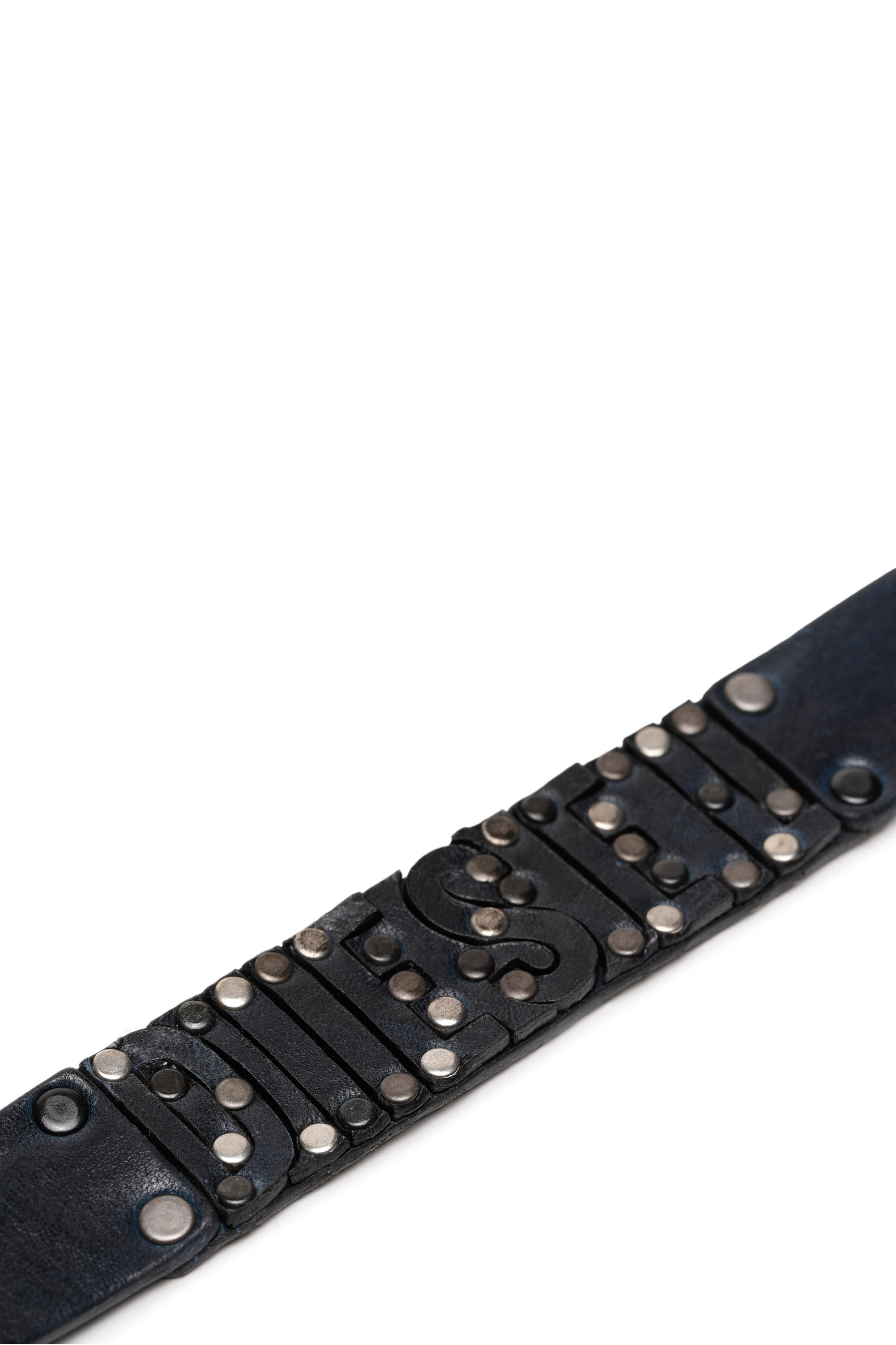 A-STELLAR Man: Leather cuff bracelet with inlaid logo | Diesel