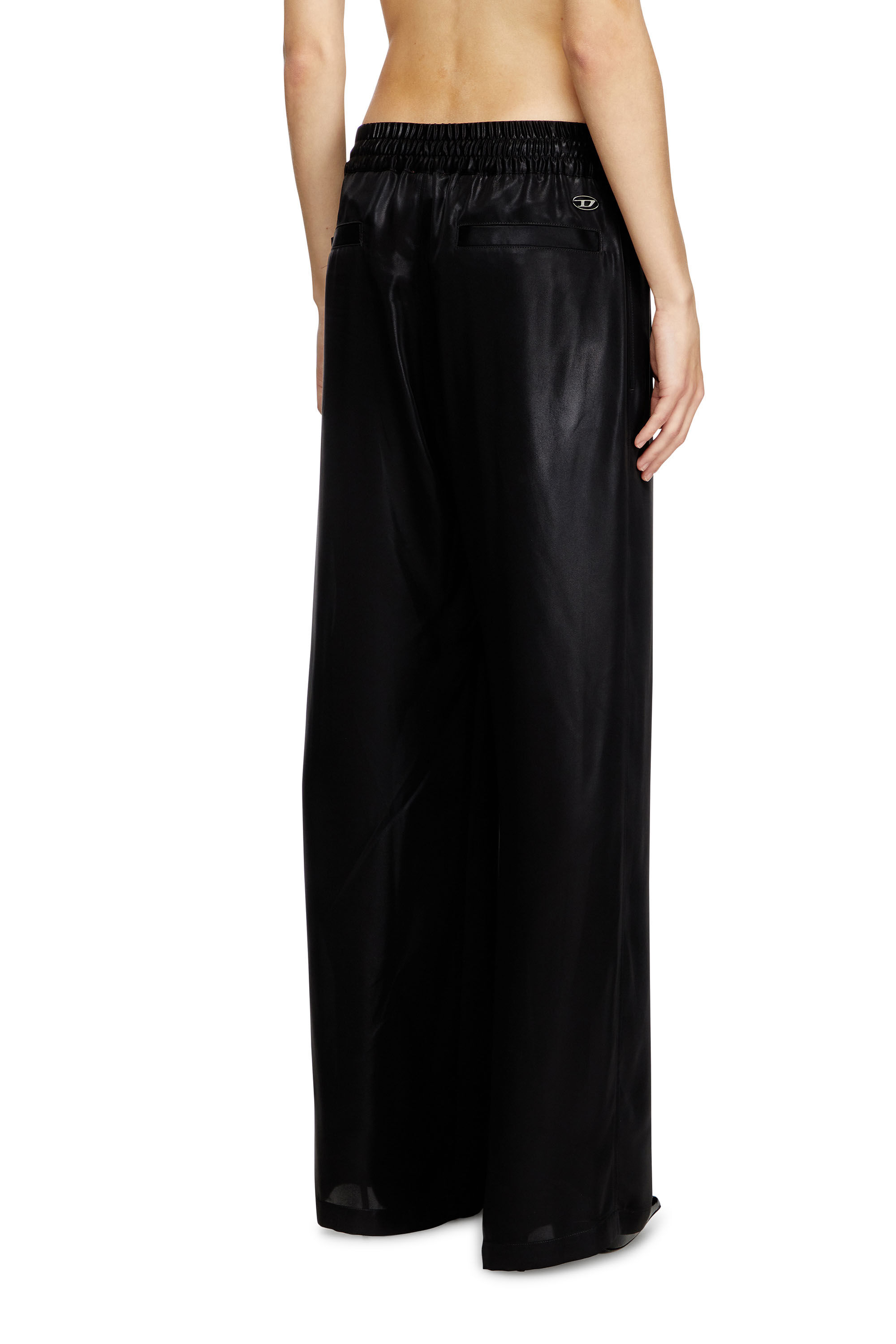 Diesel - P-DREYER-C-WN-Q1, Woman's Satin track pants in Black - 5