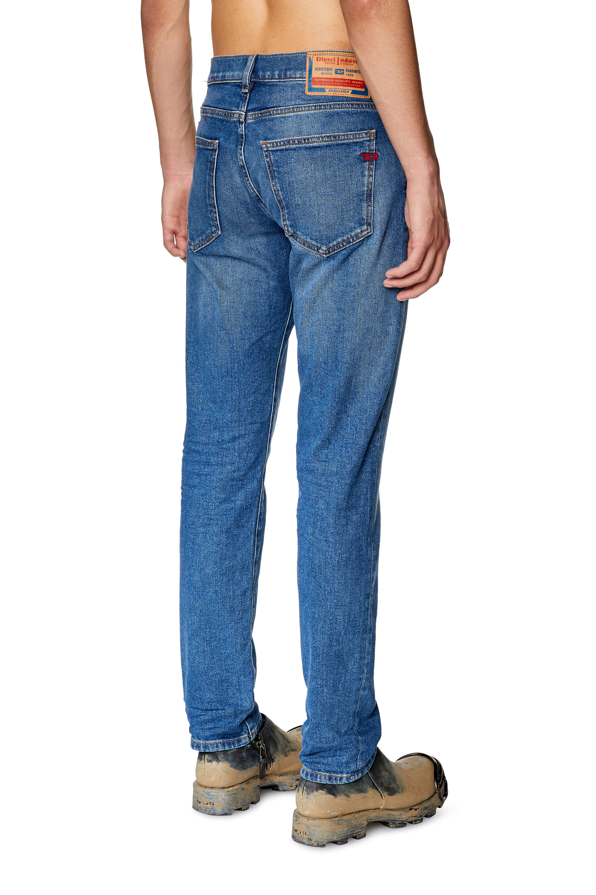 Diesel - Slim Jeans 2019 D-Strukt 0ENAT, Azul medio - Image 4