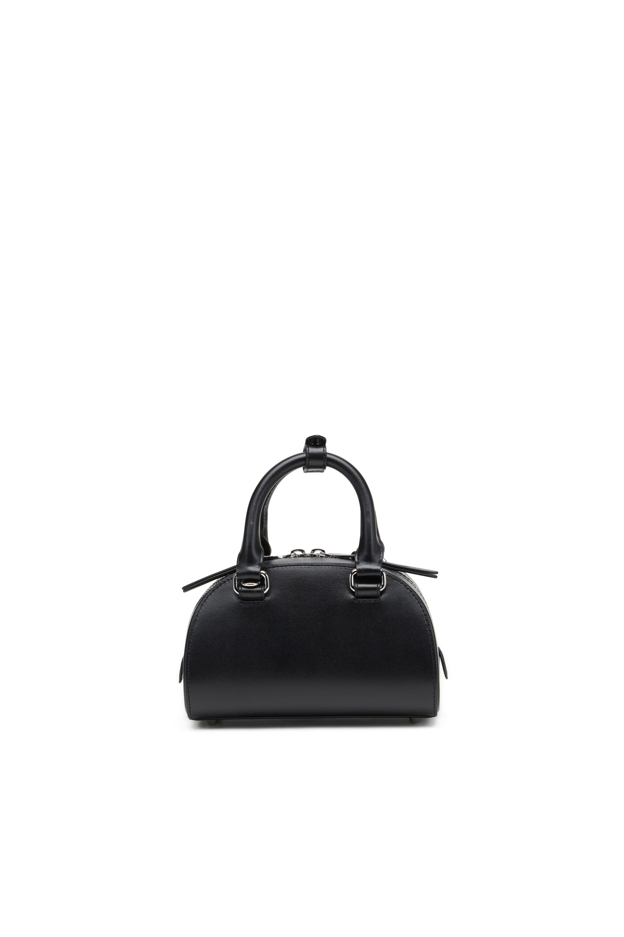 Diesel - 1DR DOME CROSSBODY, Woman's Leather mini bowling bag in Black - 3