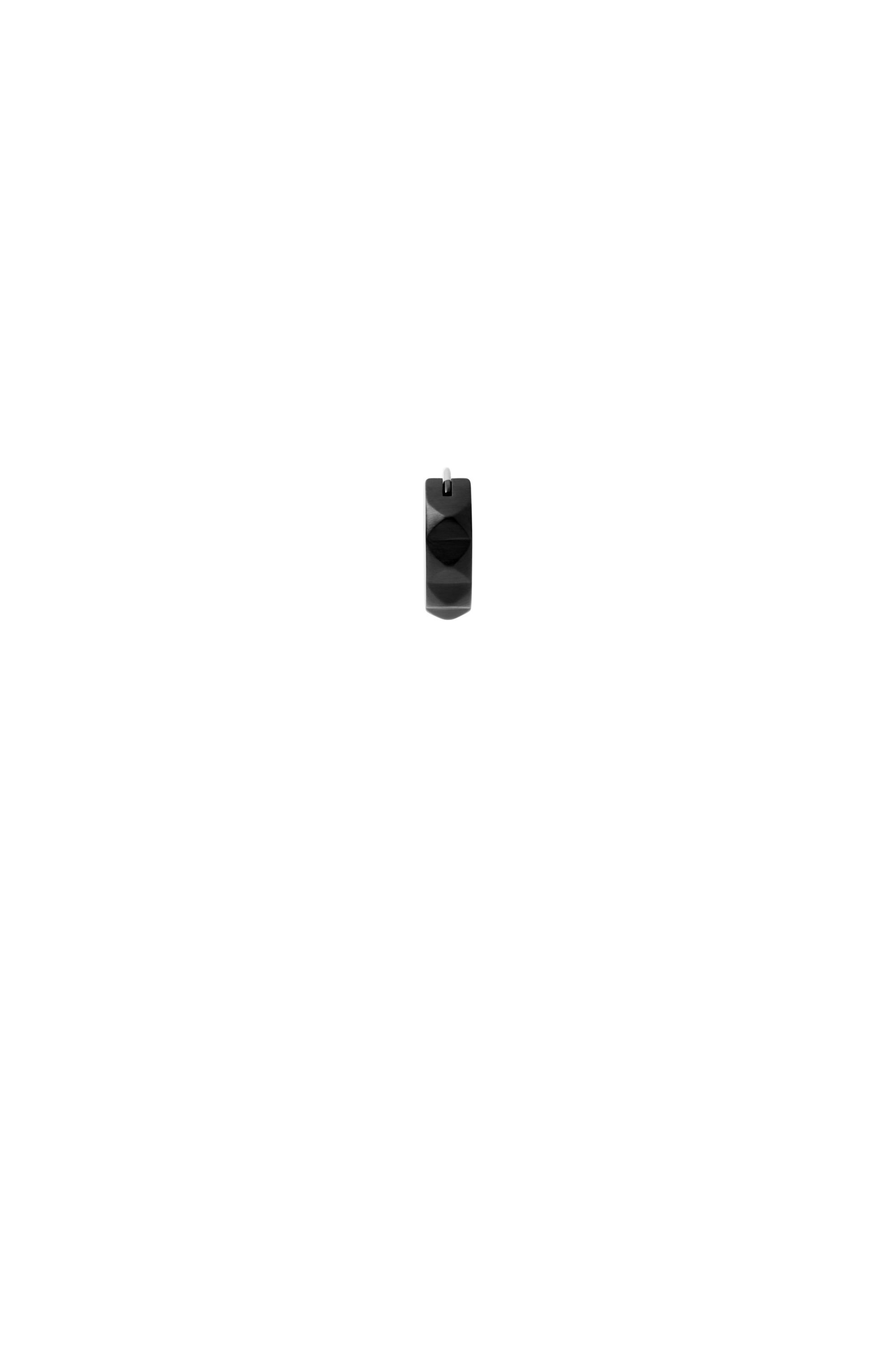 Diesel - DX1273, Man's Black stainless steel studded huggie earring in Black - 2