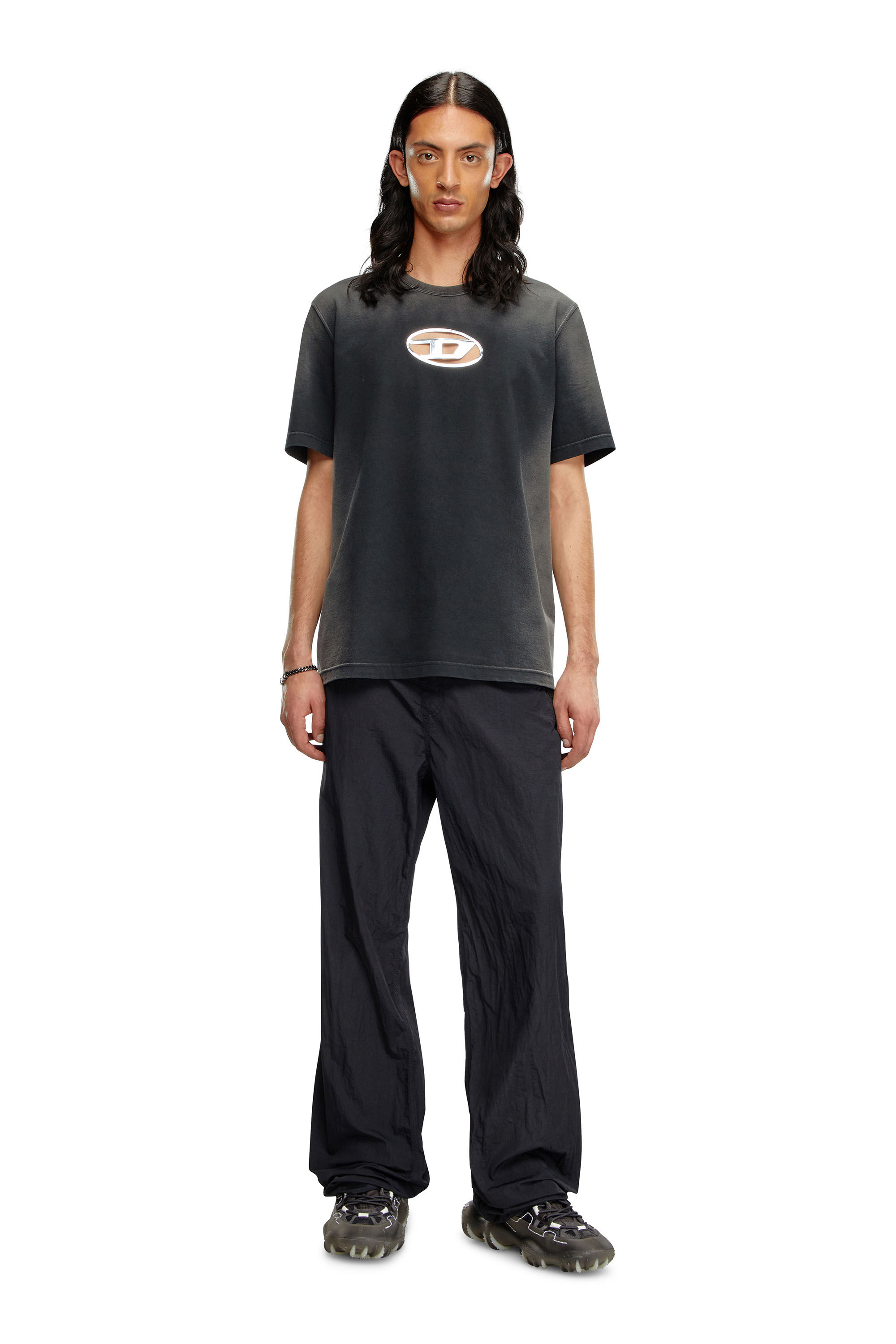 Faded T-shirt with Oval D print | Diesel Online – Diesel