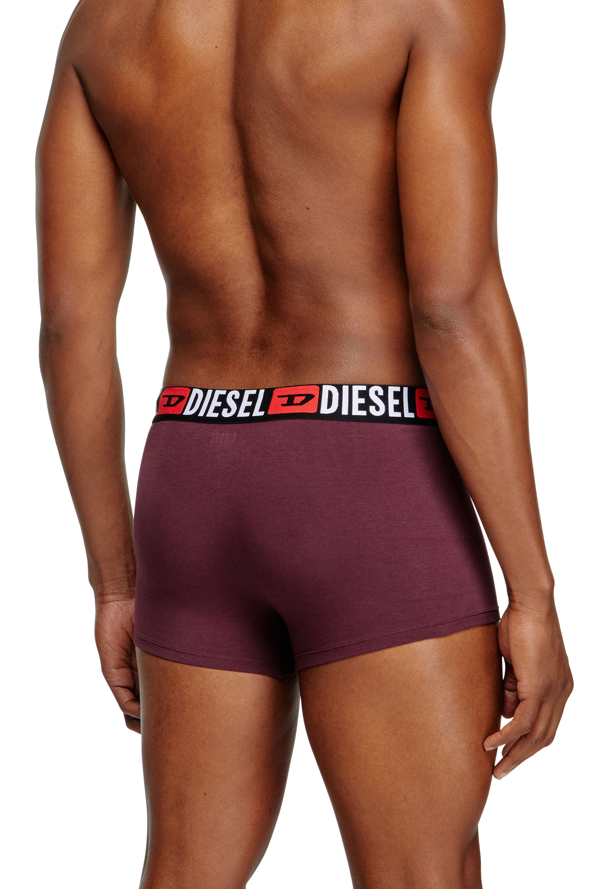 Diesel - UMBX-DAMIENTHREEPACK, Man's Three-pack of all-over logo waist boxers in Black/Violet - 3