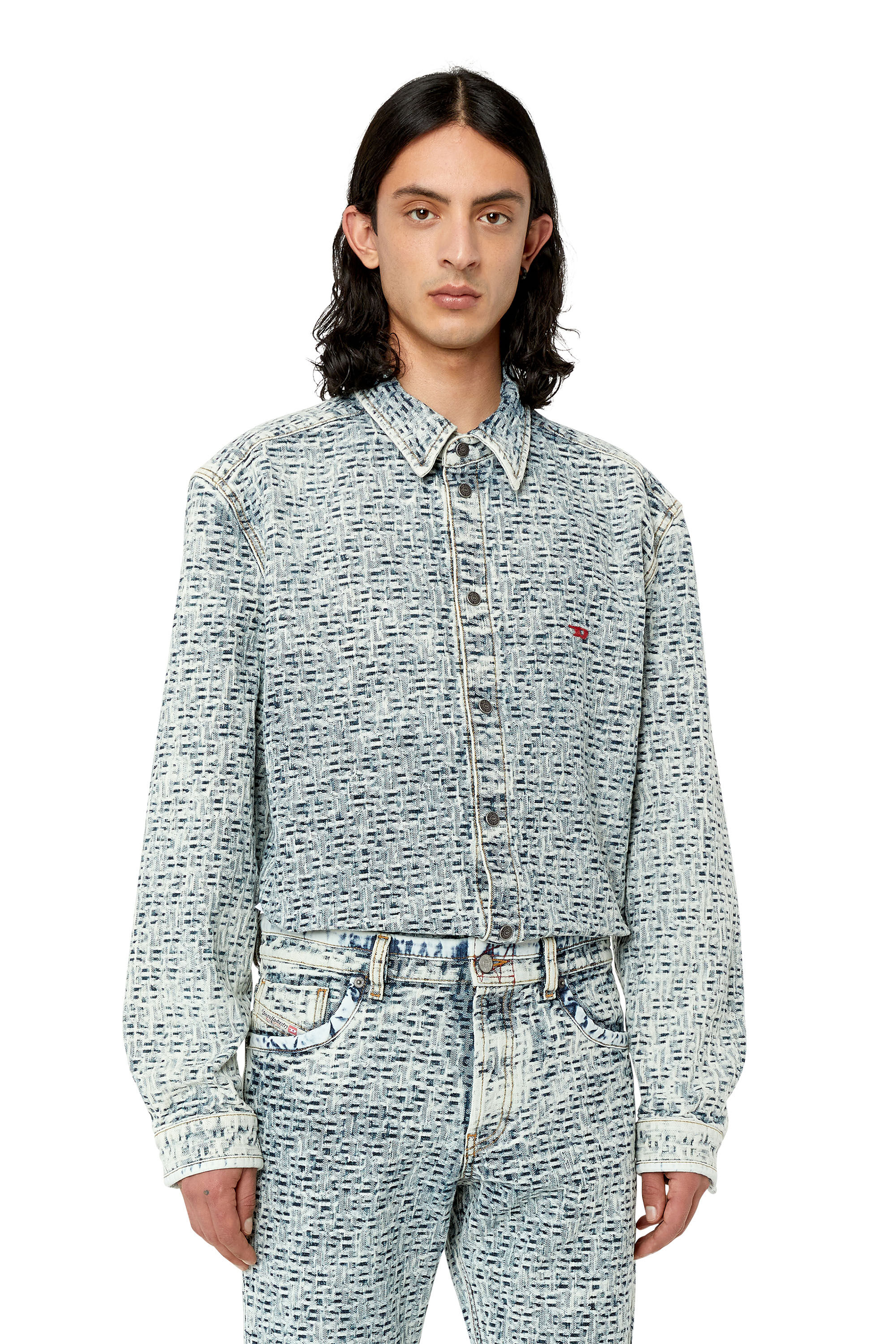 【18％OFF】 D-SIMPLY-OVER-SP Man: Monogram denim shirt | Diesel トップス