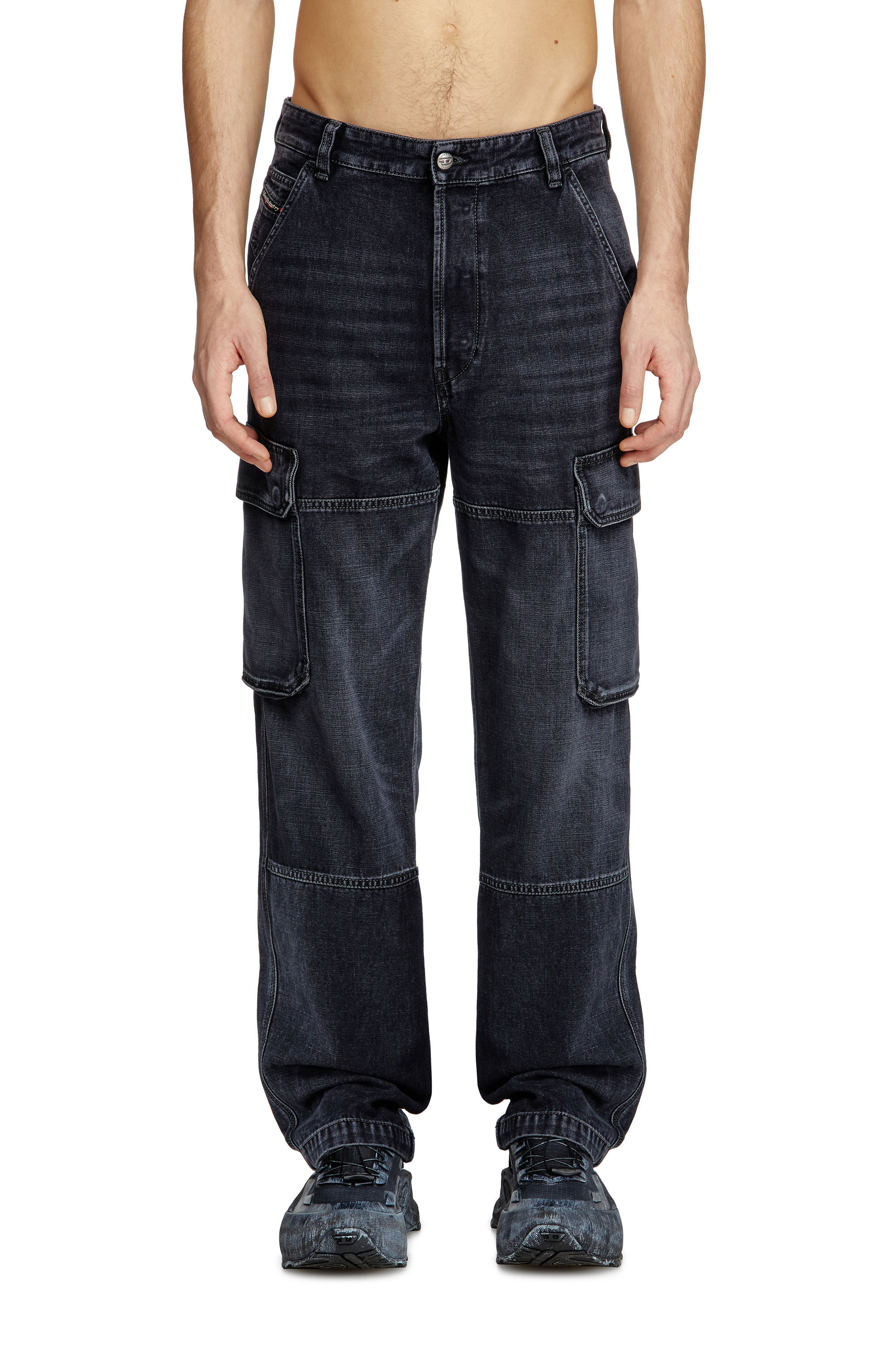 Men's Regular Jeans | Black/Dark grey | Diesel D-Uty Men's Regular Jeans | Black/Dark grey | Diesel D-Uty