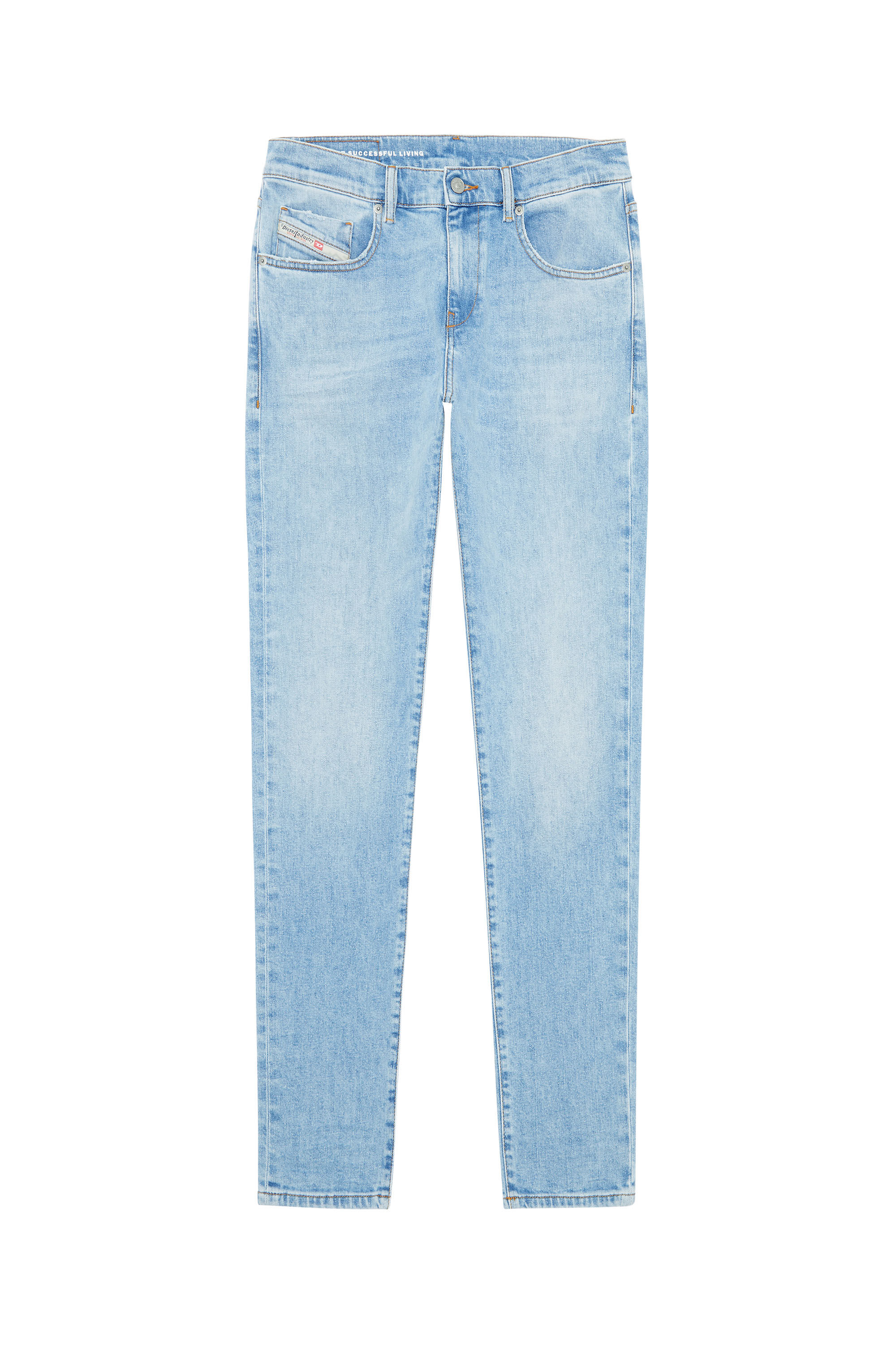 Diesel - 2019 D-Strukt 09F41 Slim Jeans, Azul Claro - Image 2