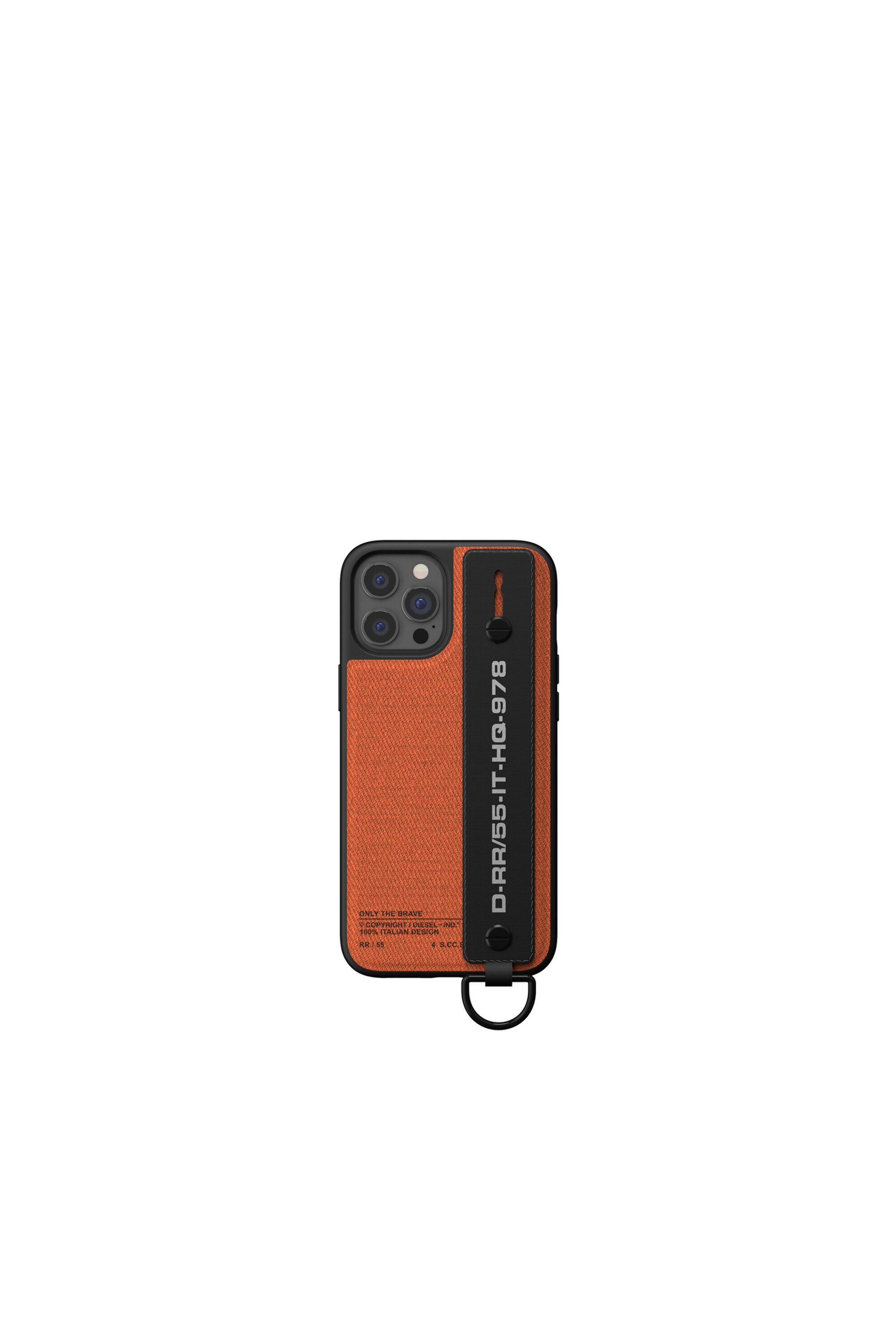 Diesel - 44289  HANDSTRAP CASE, Funda con correa de mano por iPhone 12 Pro Max Unisex in Naranja - 2